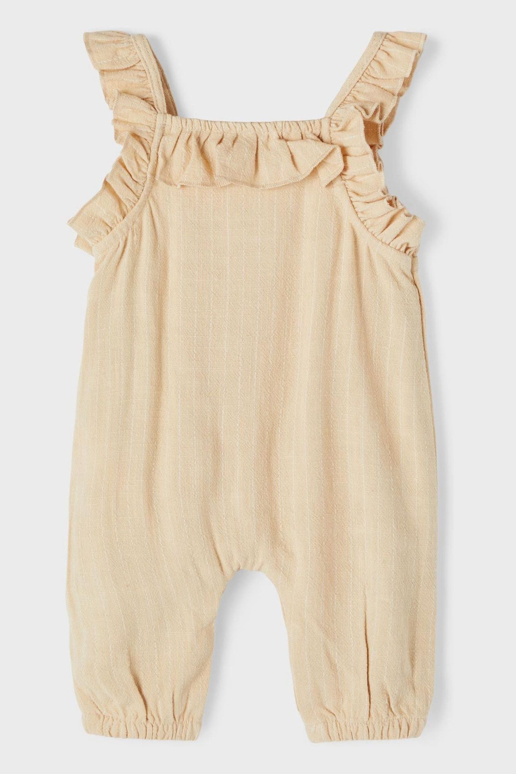 Lil'Atelier Baby Girls Natural Frill Loose Dungarees