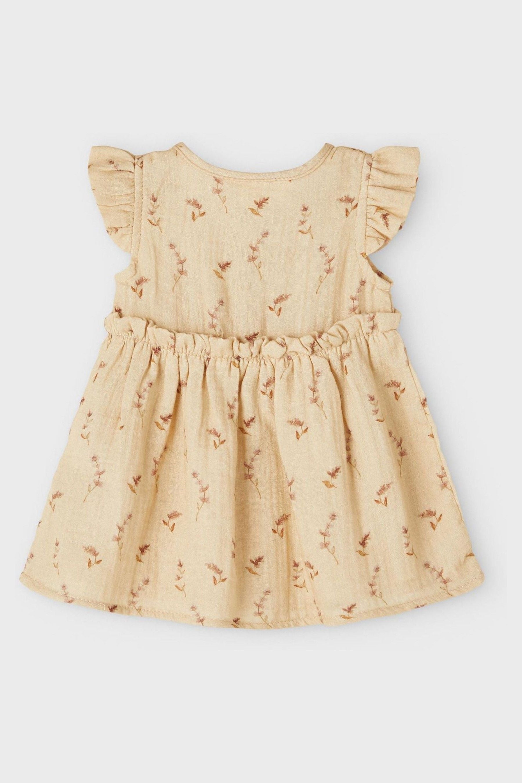 Lil'Atelier Baby Girls Natural Floral Print Loose Frill Dress