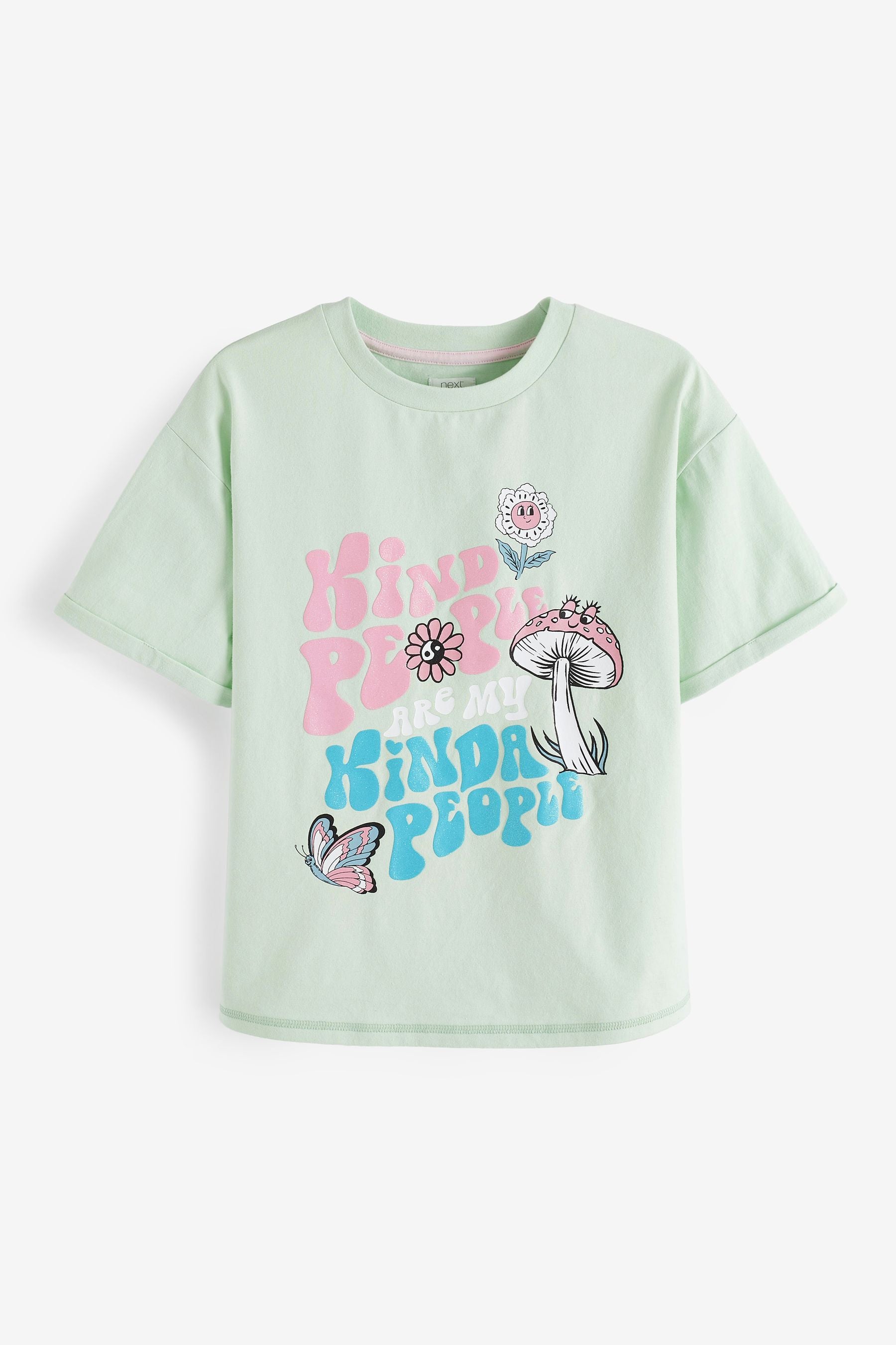 Mint Green Graphic Short Sleeve T-Shirt (3-16yrs)