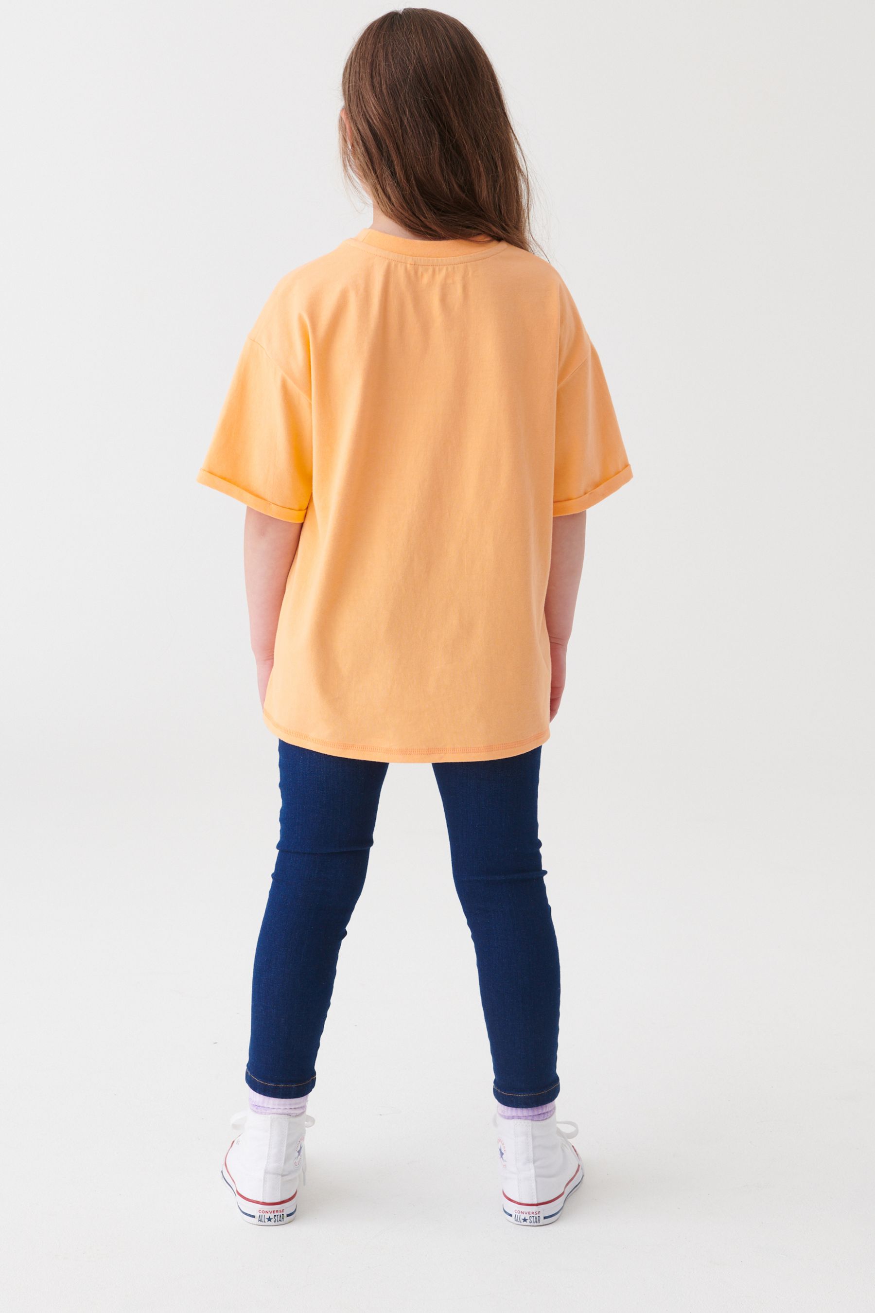 Orange Graphic Short Sleeve T-Shirt (3-16yrs)