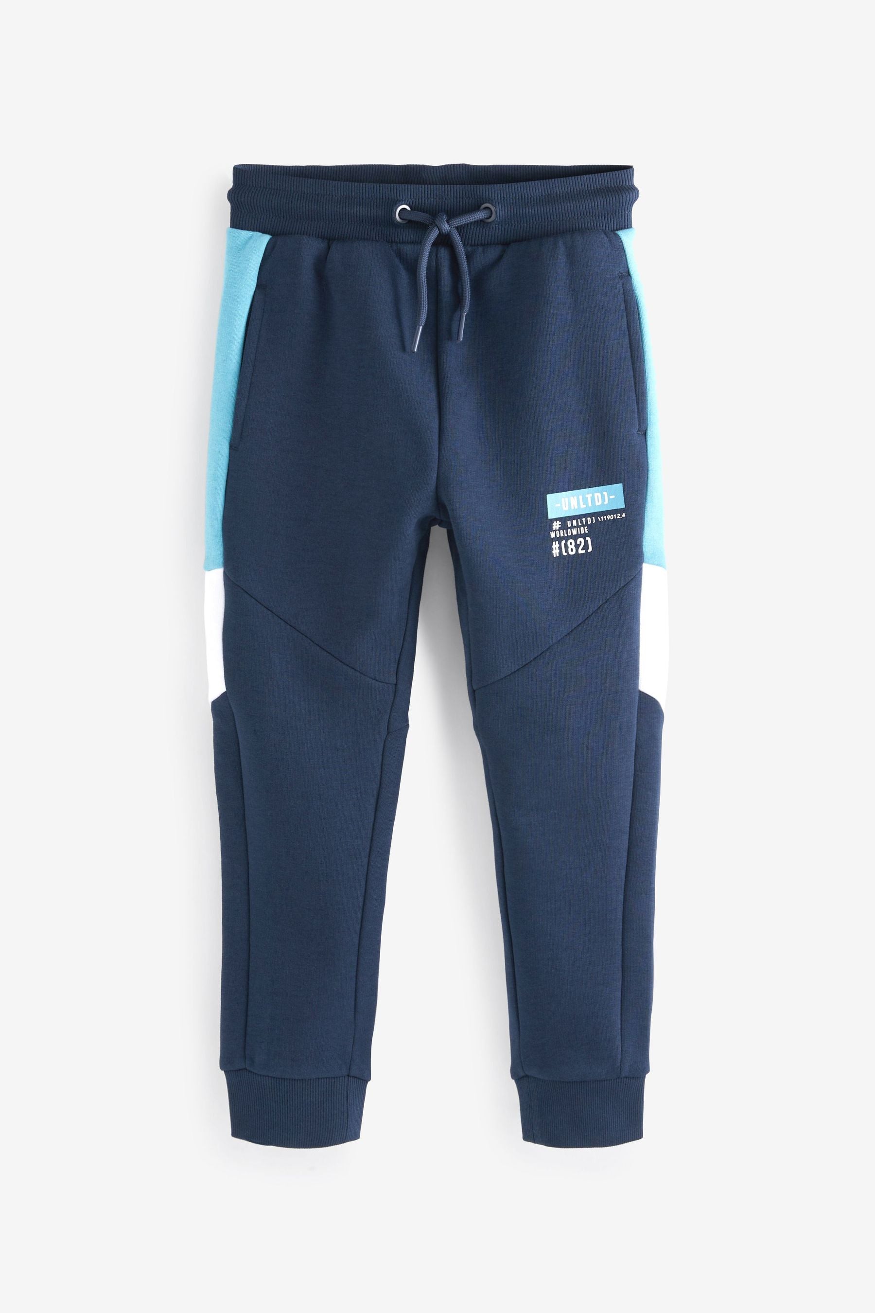 Navy Blue Colourblock Joggers (3-16yrs)