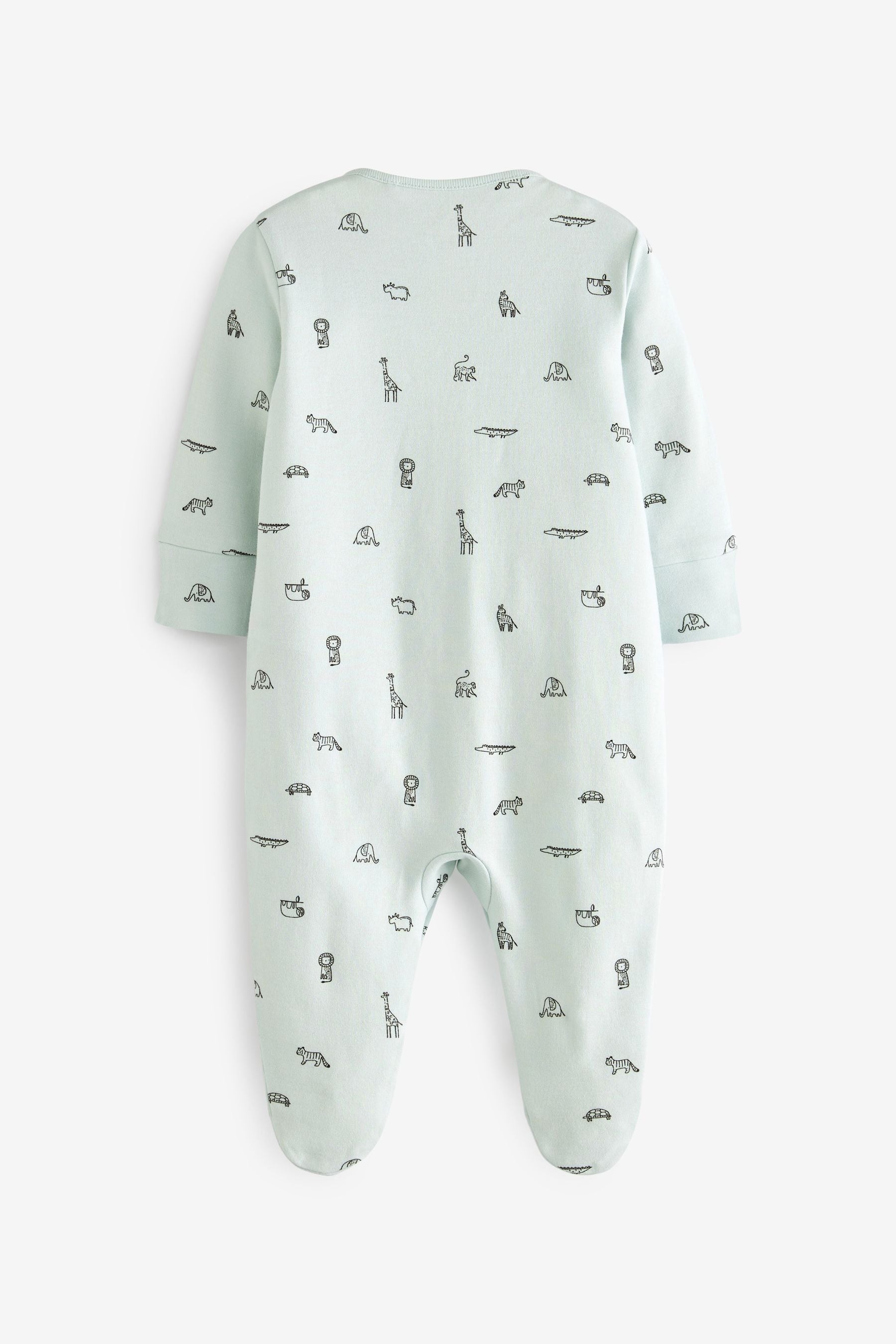 Dinosaur Print 5 Pack Baby Sleepsuits (0-2yrs)