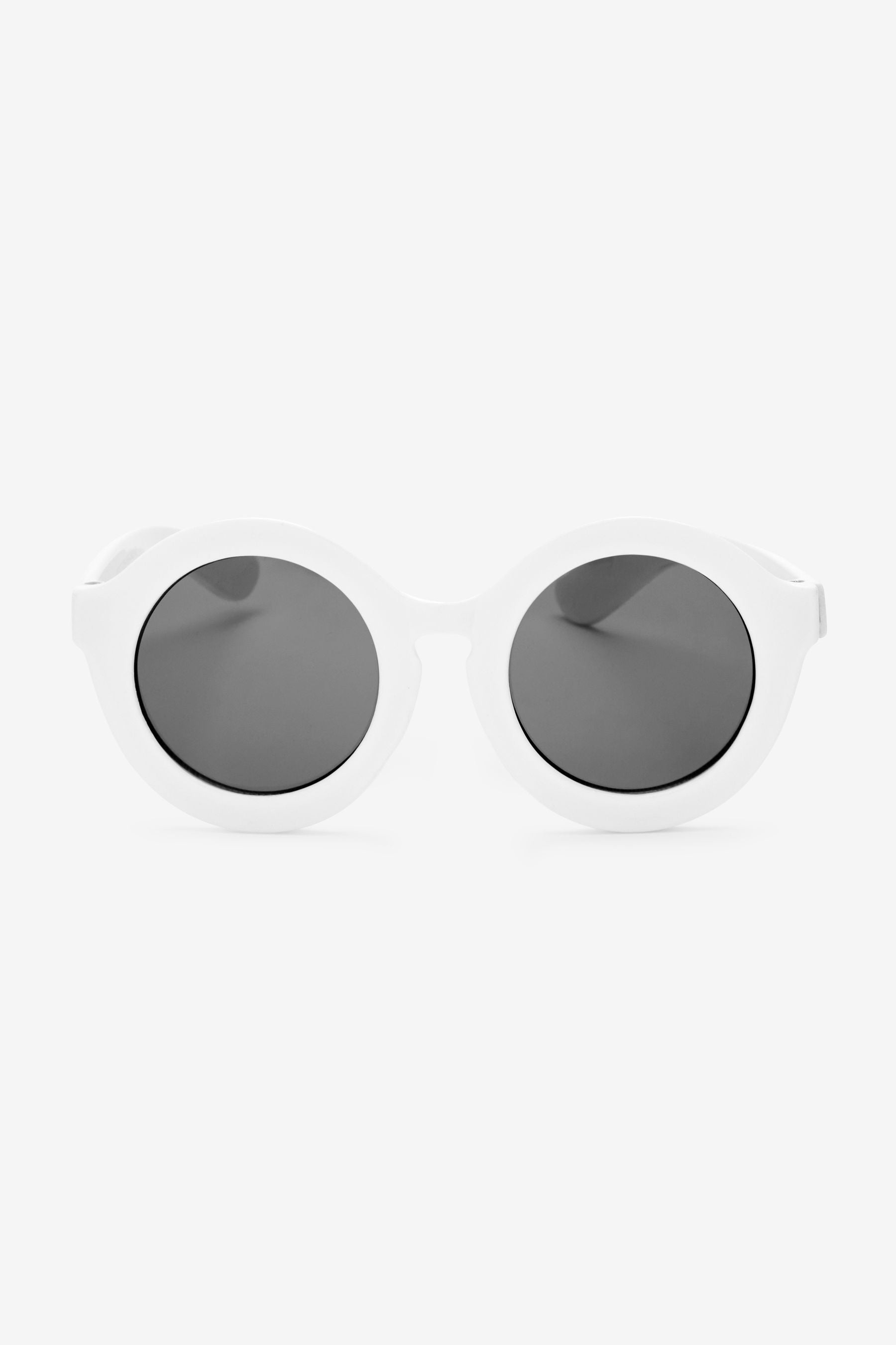 White Round Sunglasses