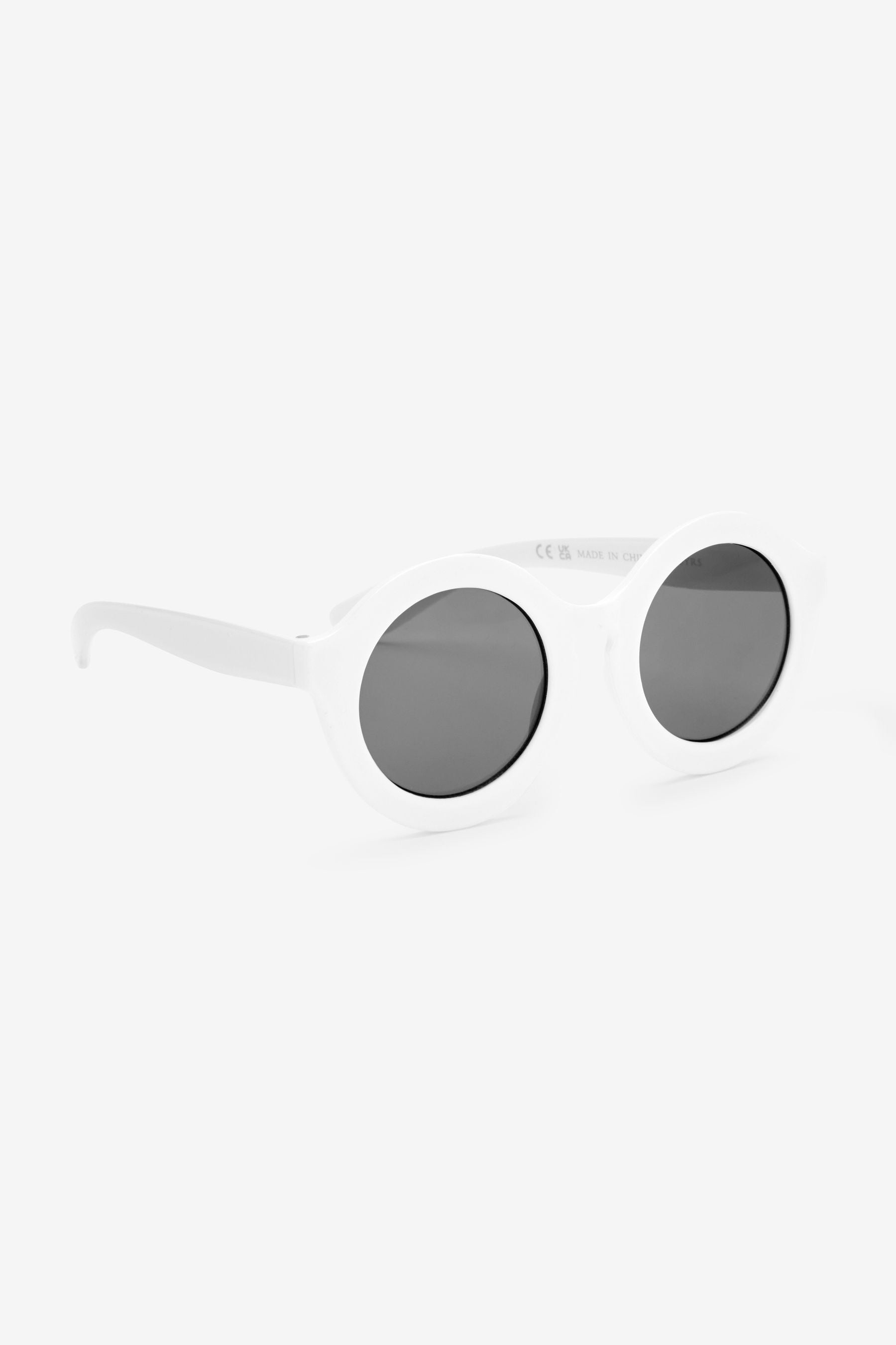 White Round Sunglasses