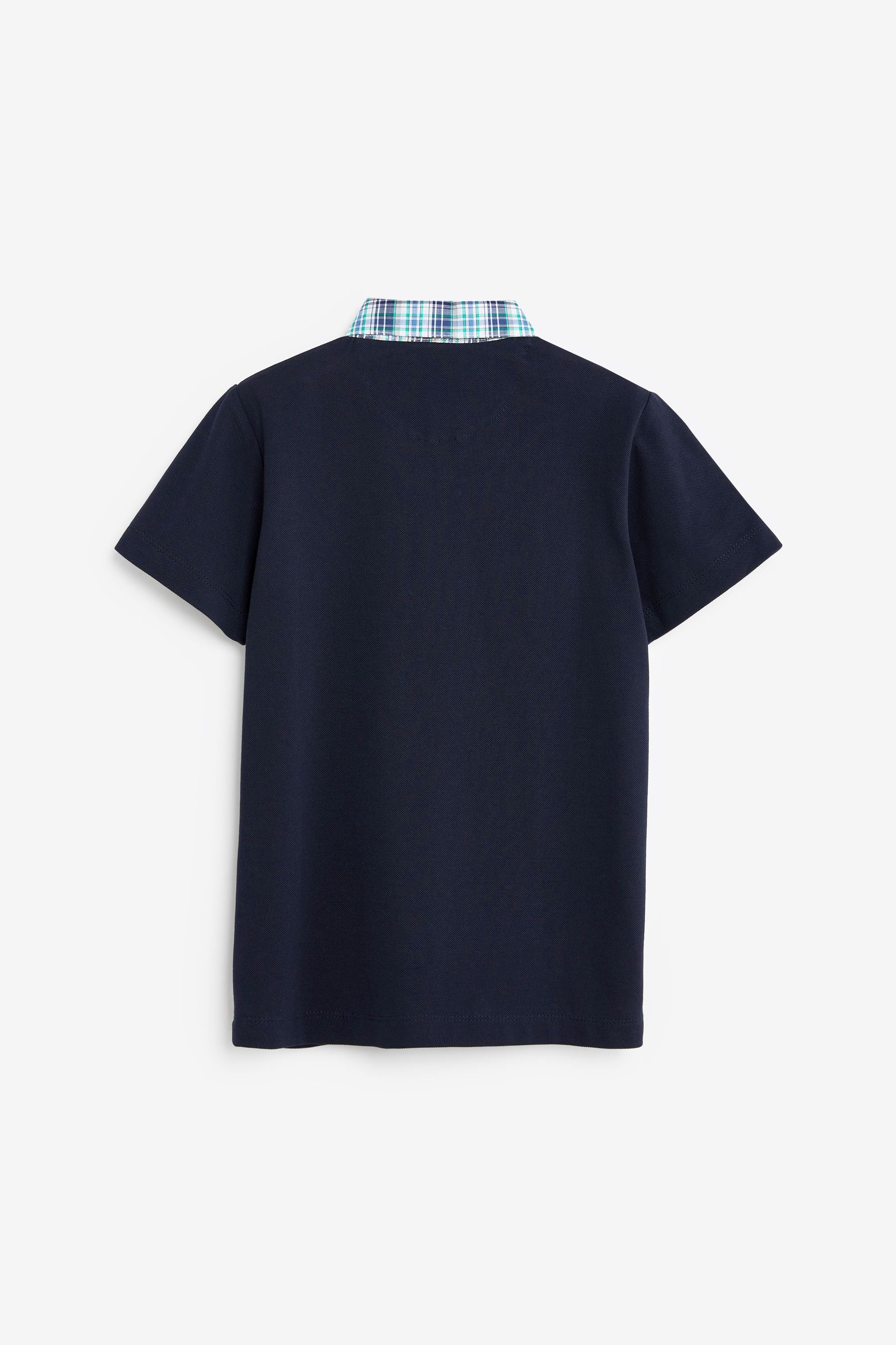 Navy Blue Short Sleeve Polo Shirt (3-16yrs)