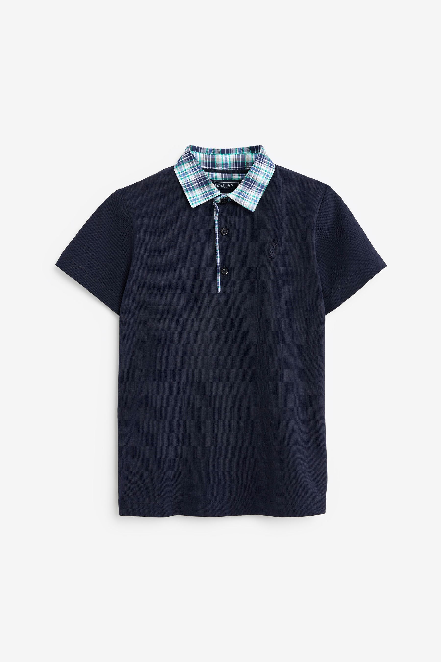 Navy Blue Short Sleeve Polo Shirt (3-16yrs)