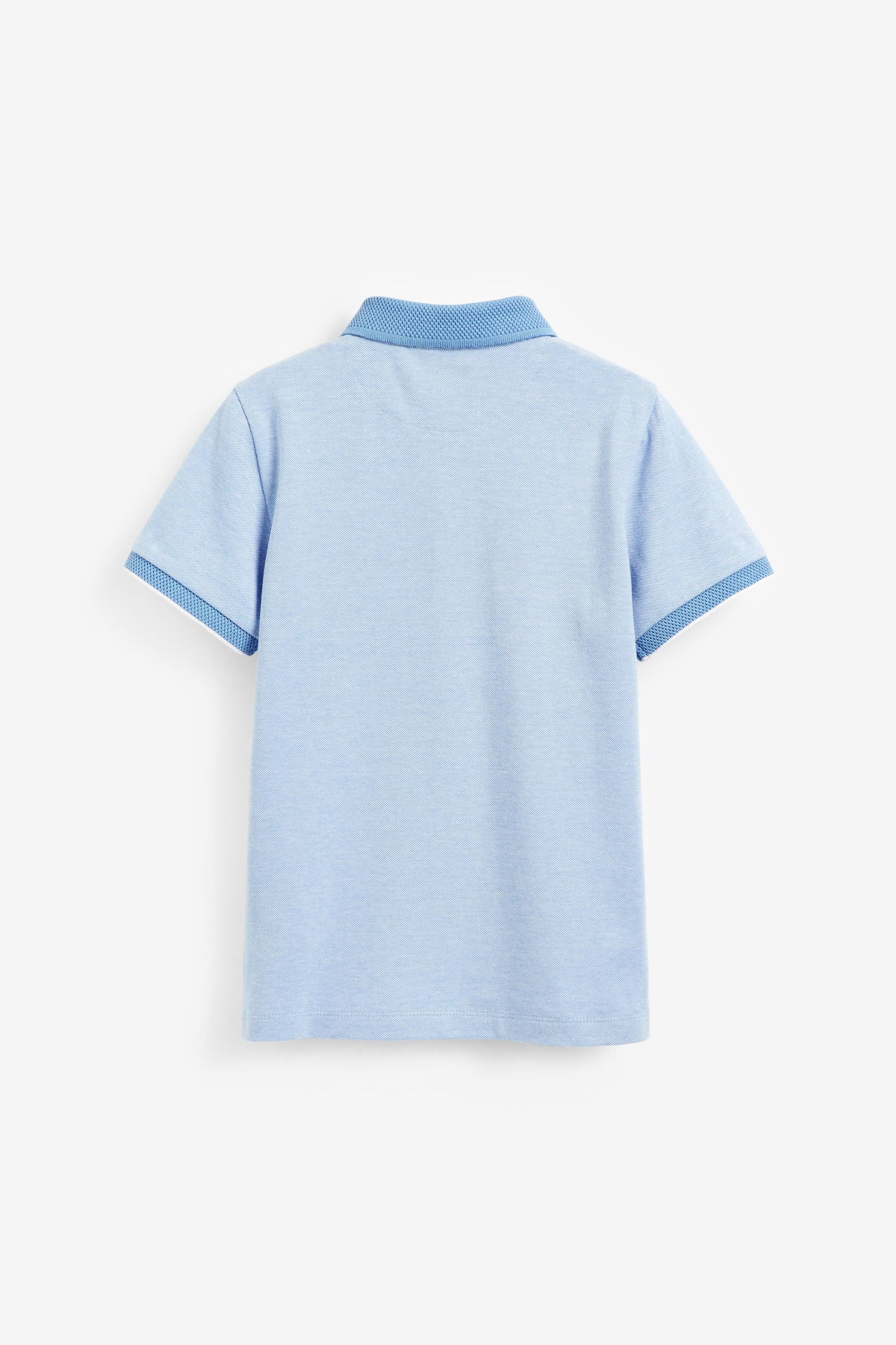 Soft Blue Short Sleeve Polo Shirt (3-16yrs)