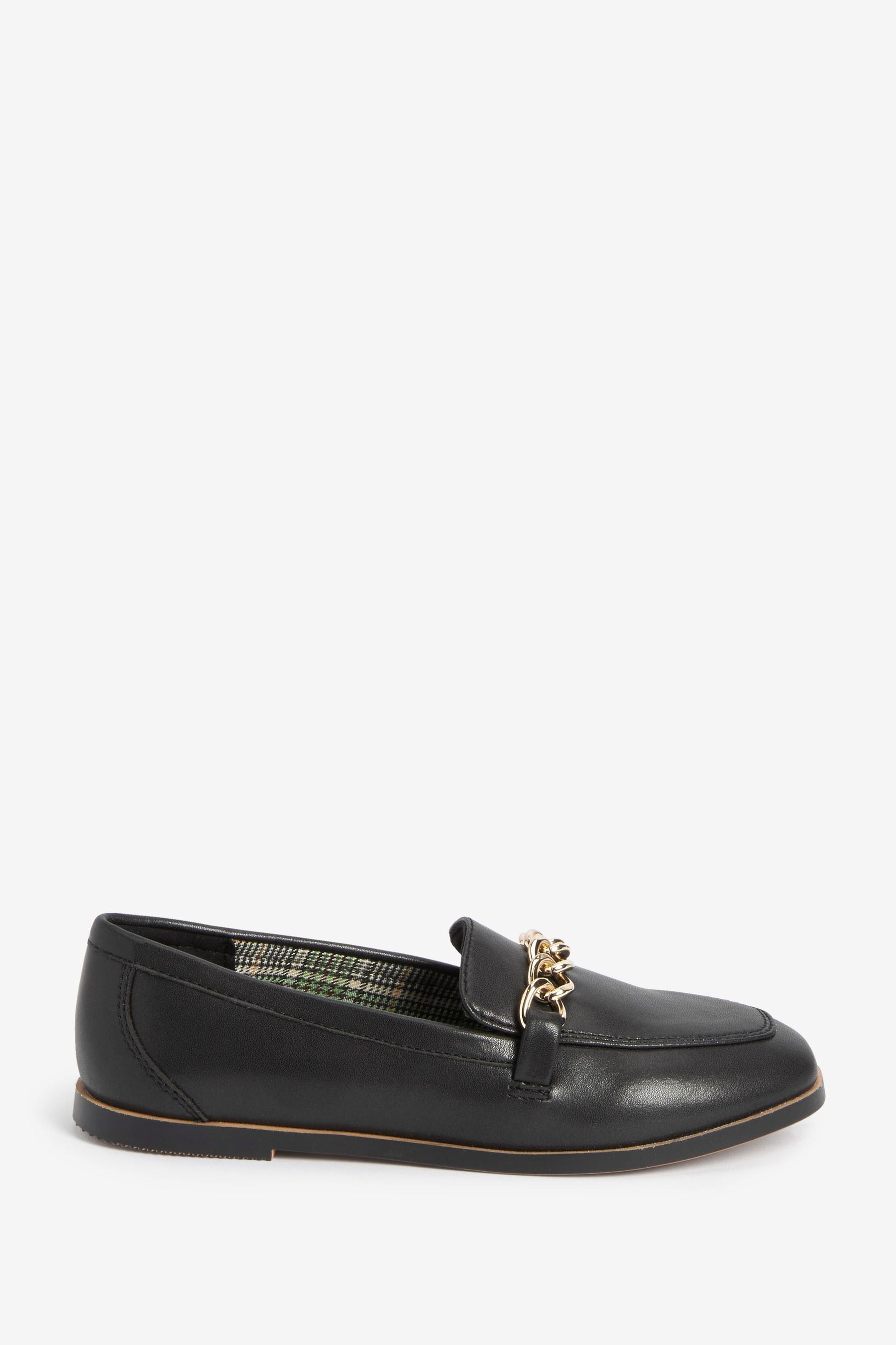 Black Chain Loafers