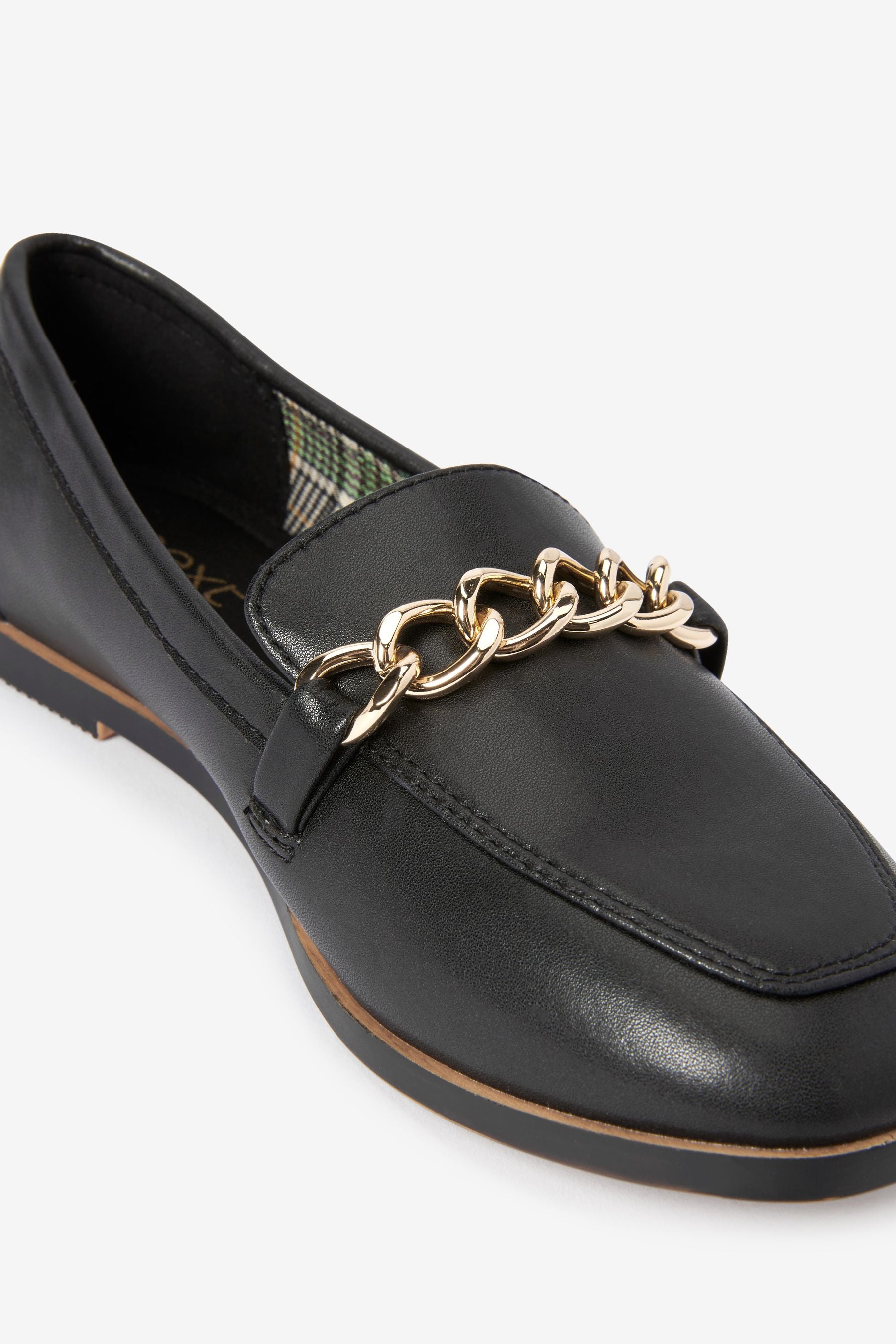 Black Chain Loafers