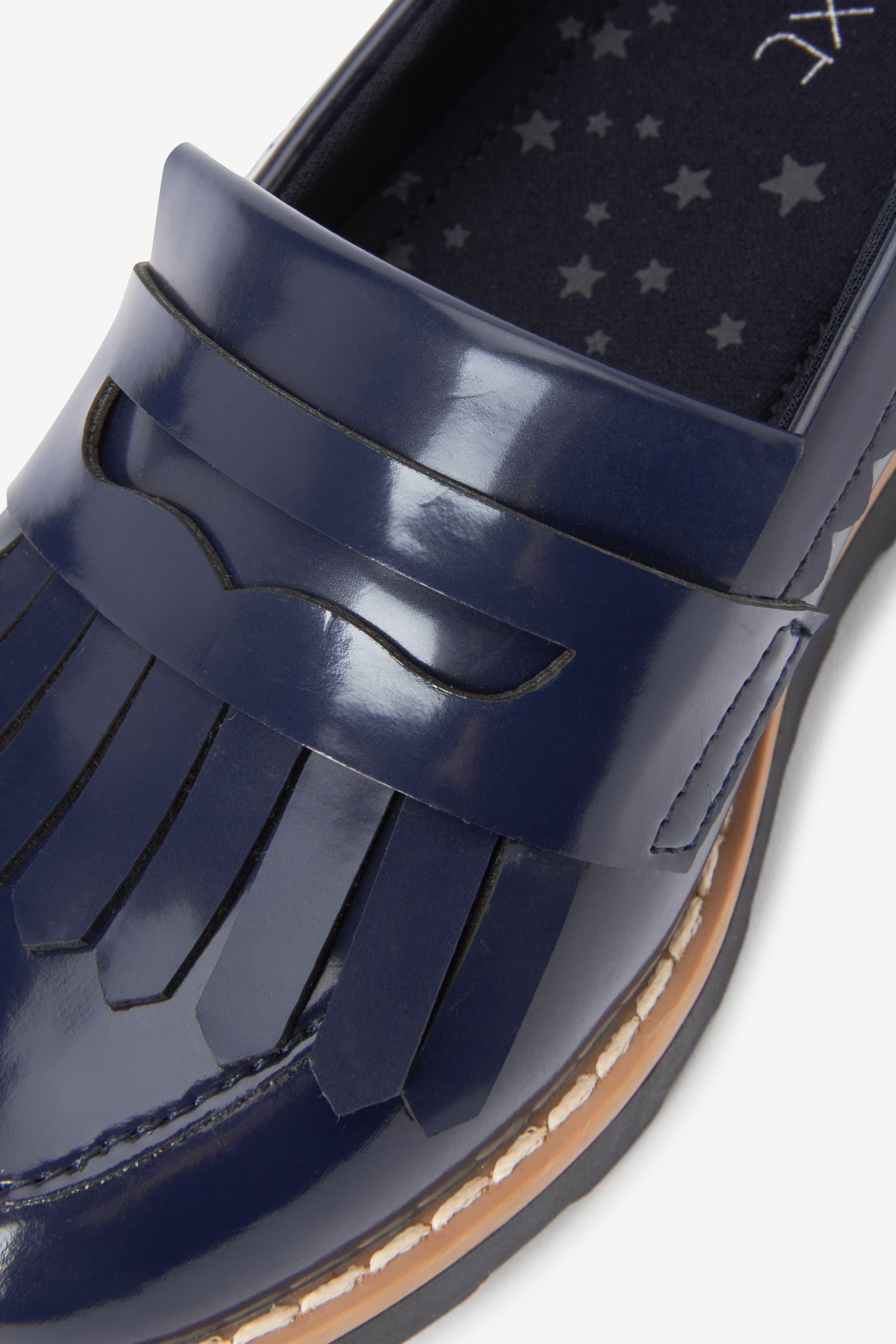 Navy Blue School Tassel Loafers