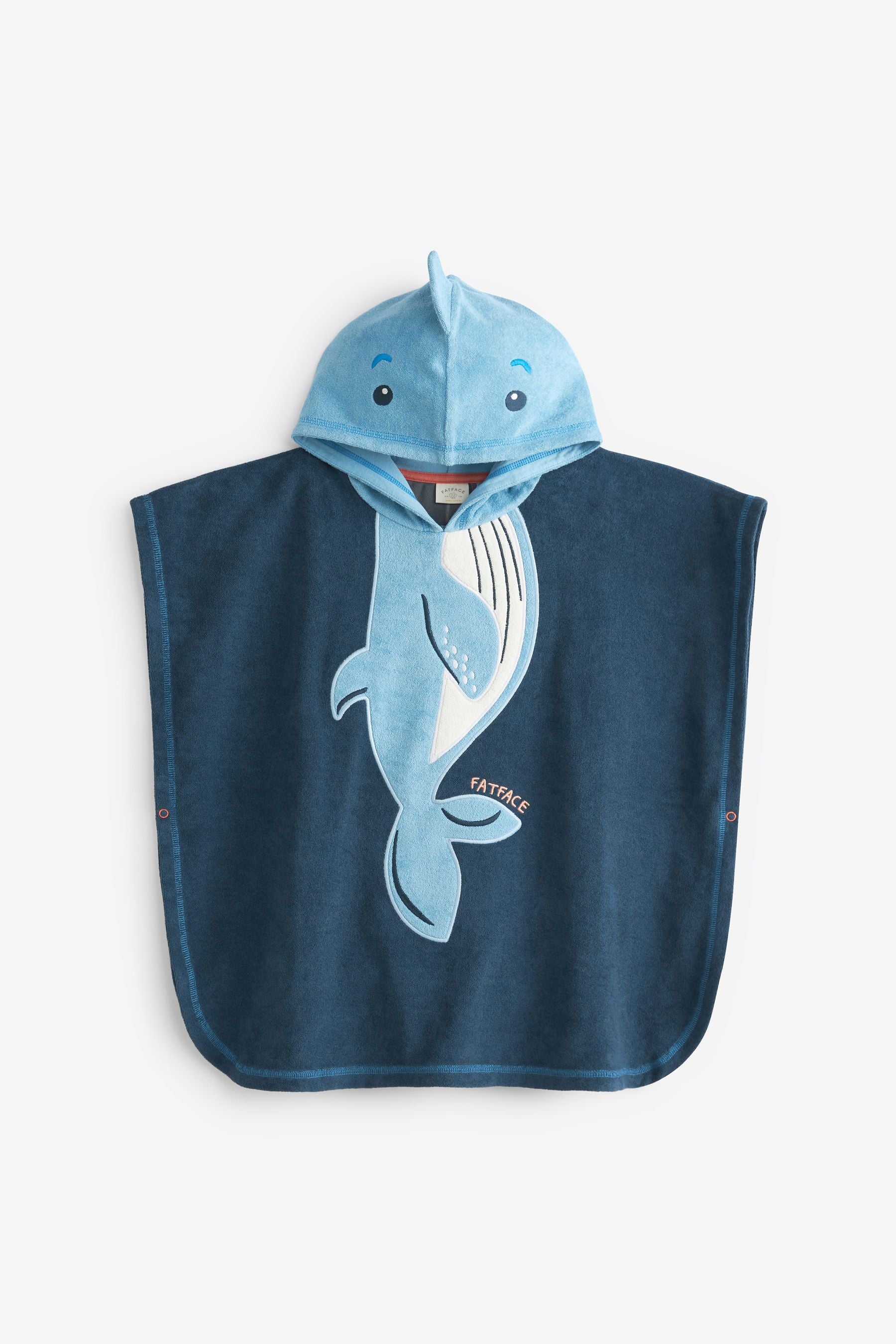 FatFace Blue Shark Towelling Poncho