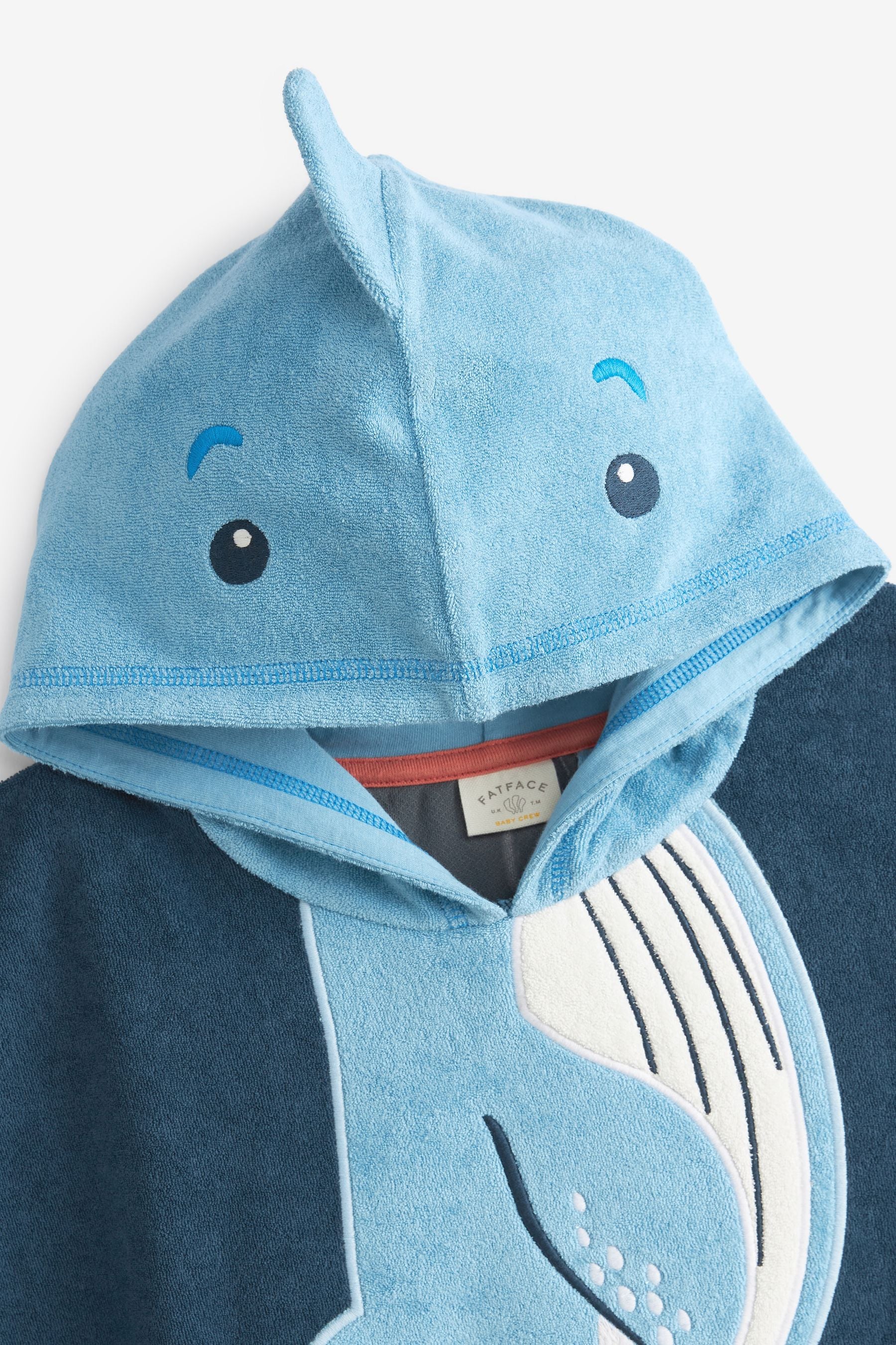 FatFace Blue Shark Towelling Poncho