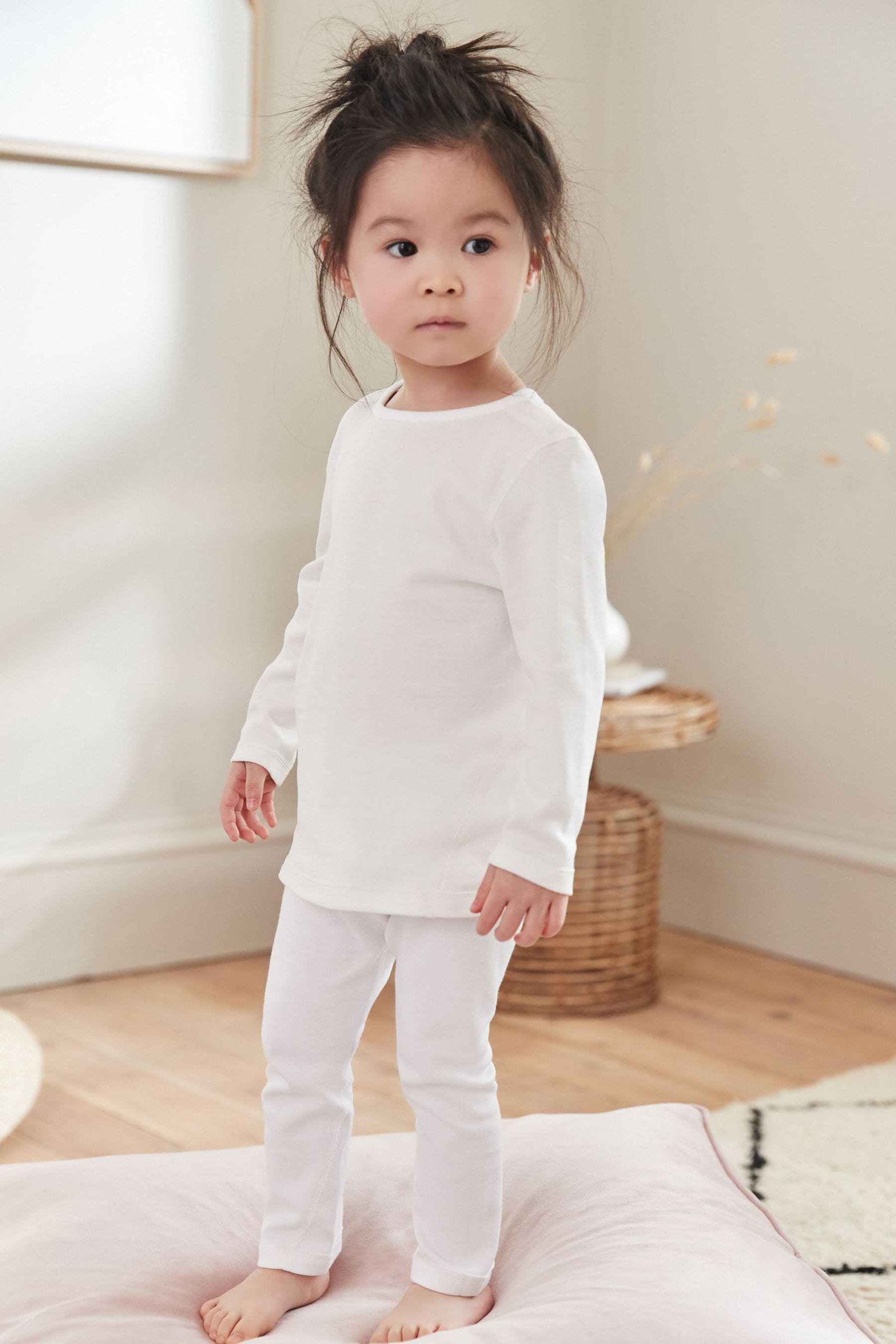 White 2 Pack Kind To Skin Leggings (9mths-12yrs)