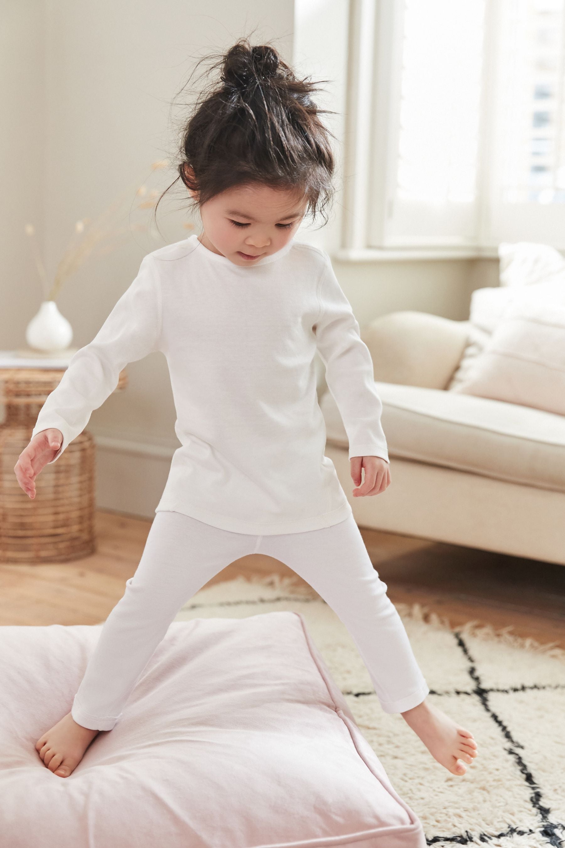 White 2 Pack Kind To Skin Leggings (9mths-12yrs)