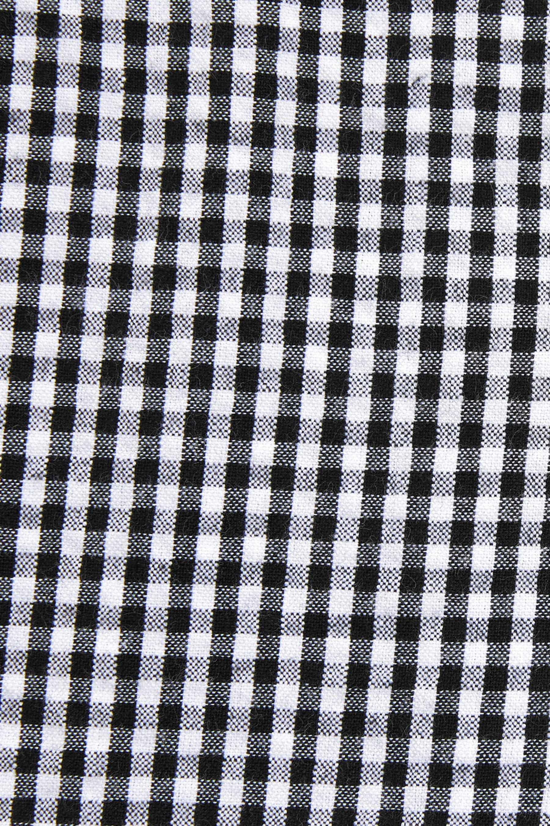 Black Gingham Check Cotton Playsuit (3mths-7yrs)