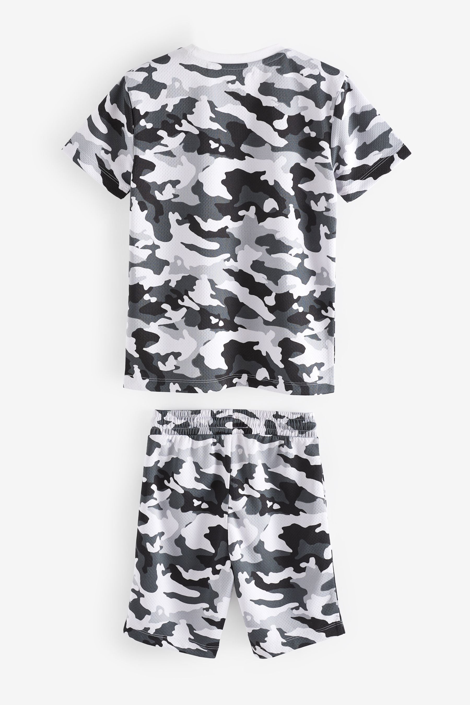 Mono Camouflage All Over Print T-Shirt And Shorts Set (3-16yrs)