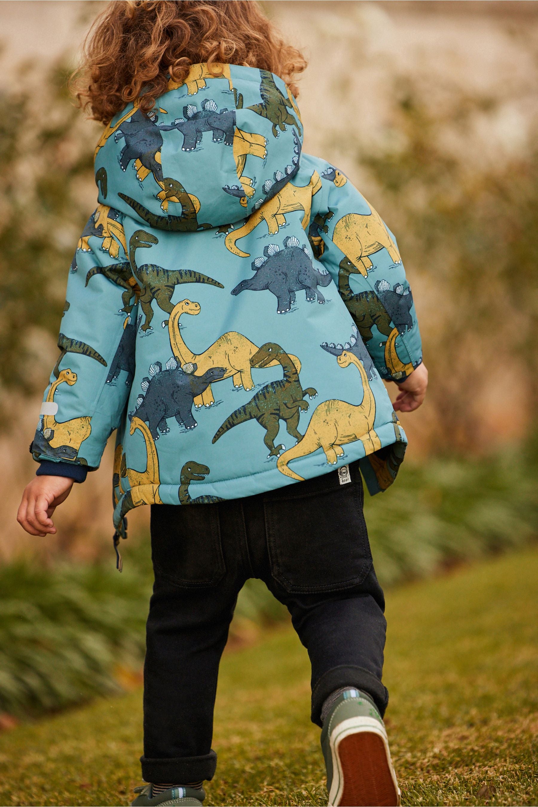 Light Blue Dinosaur Waterproof Jacket (3mths-7yrs)