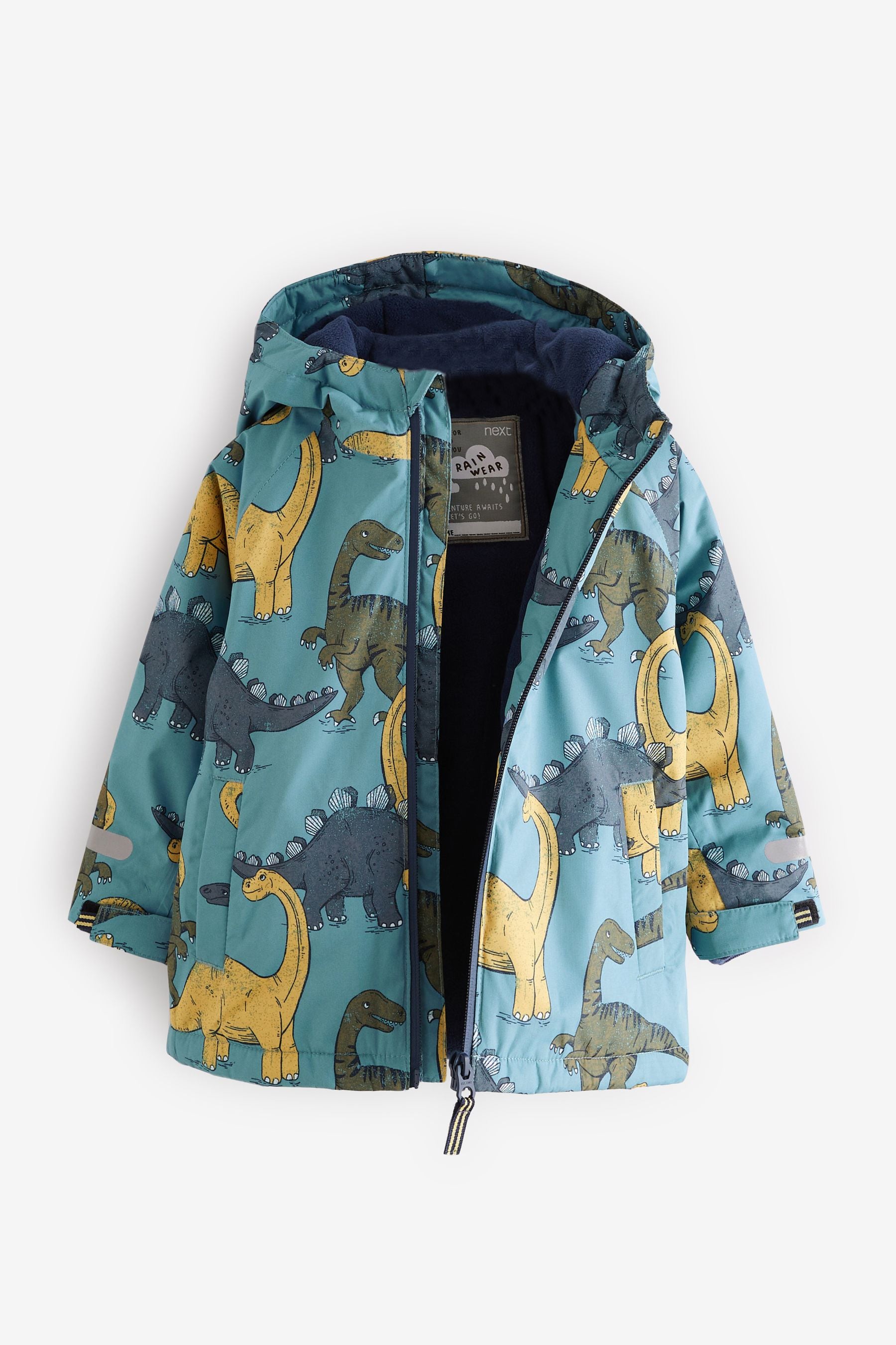 Light Blue Dinosaur Waterproof Jacket (3mths-7yrs)