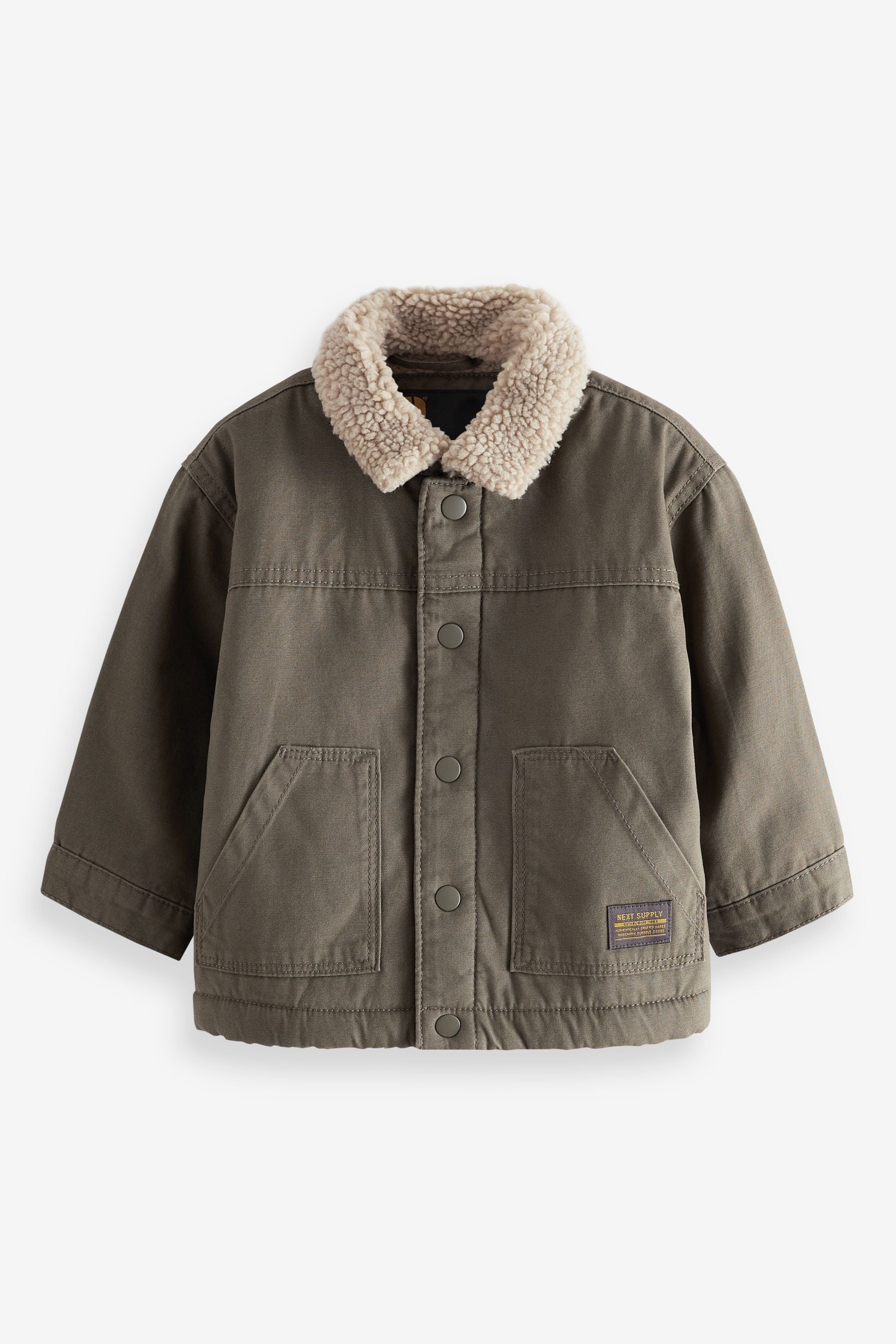 Khaki Green Smart Borg Collar Jacket (3mths-7yrs)