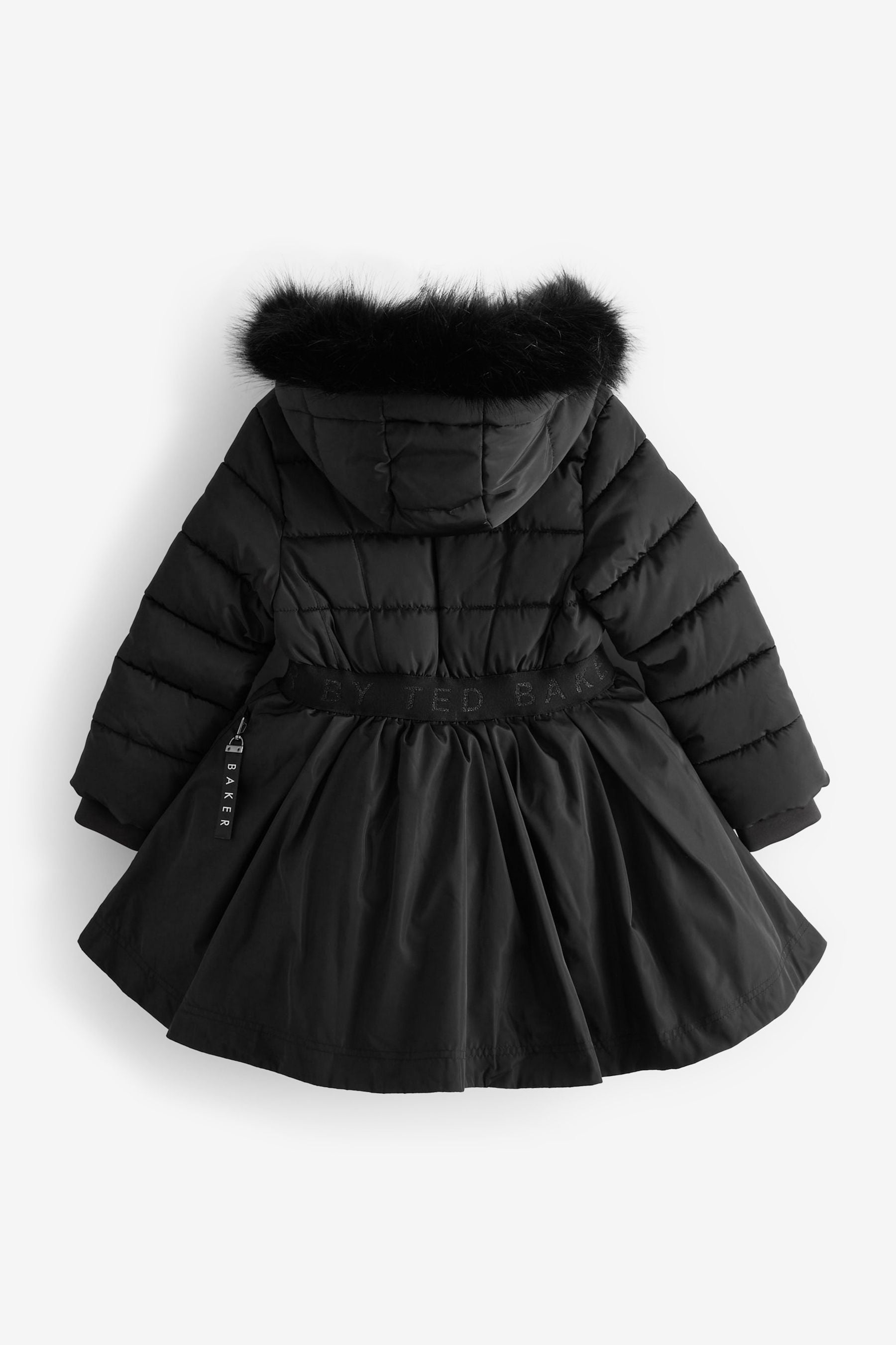 Black Baker by Ted Baker Black Skirt Parka Coat