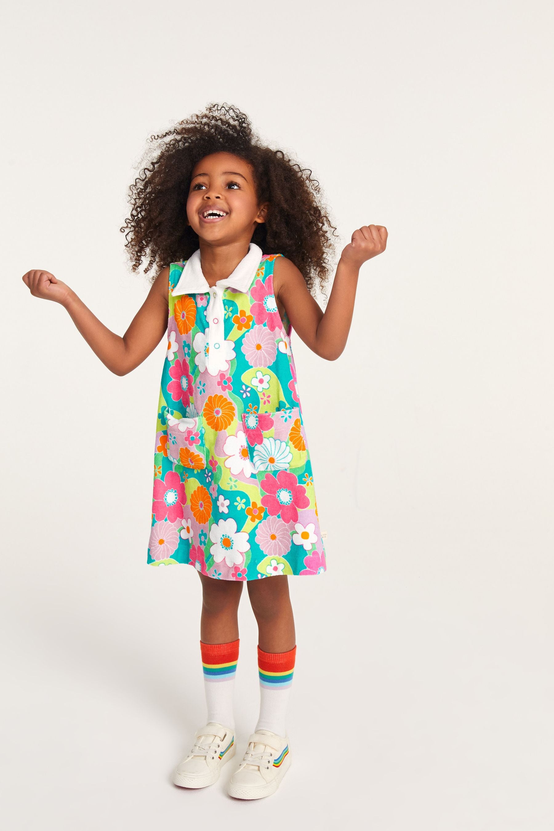 Multi Little Bird by Jools Oliver Floral Towelling Dress