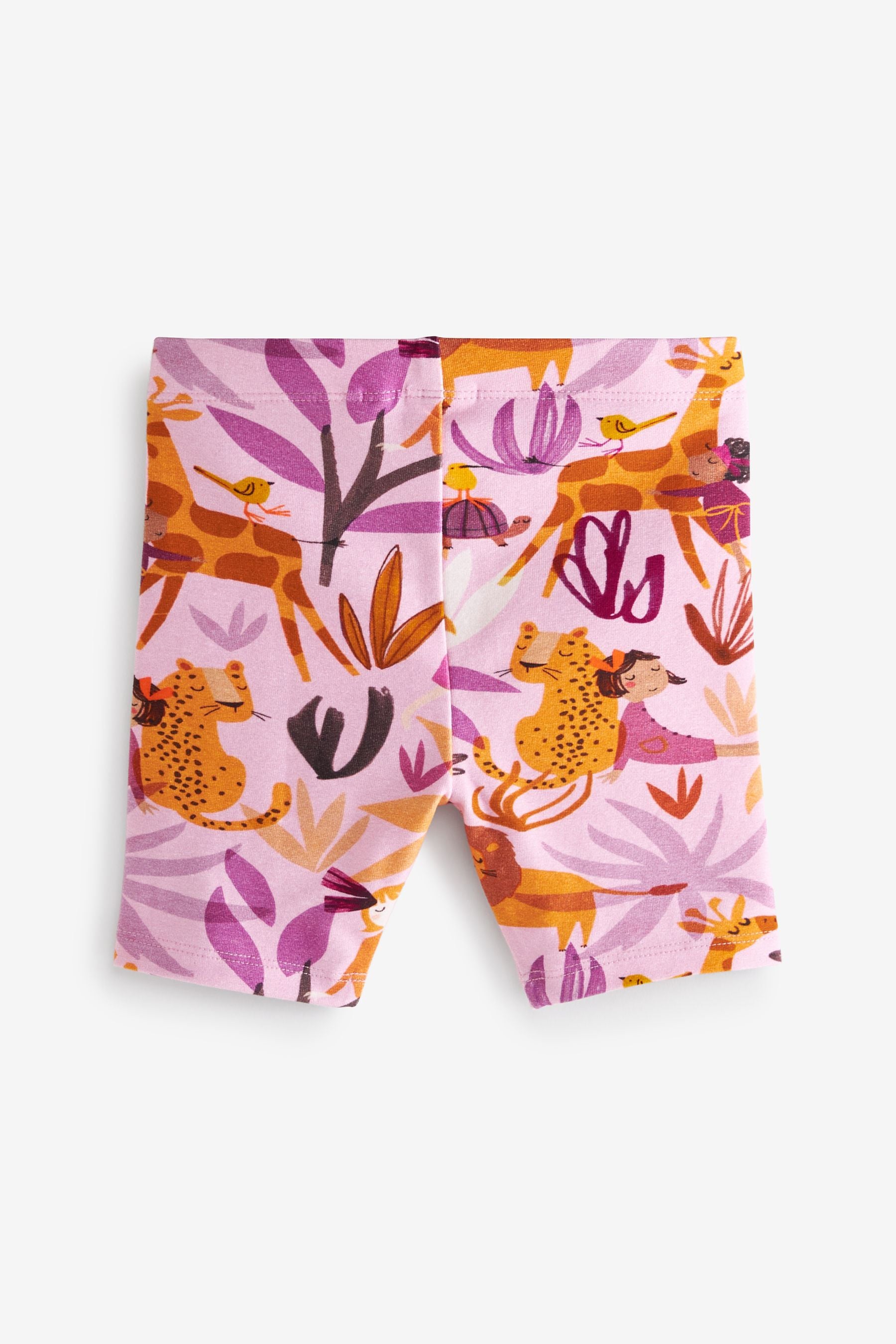 Purple Safari 5 Pack Cotton Cycling Shorts (3mths-7yrs)