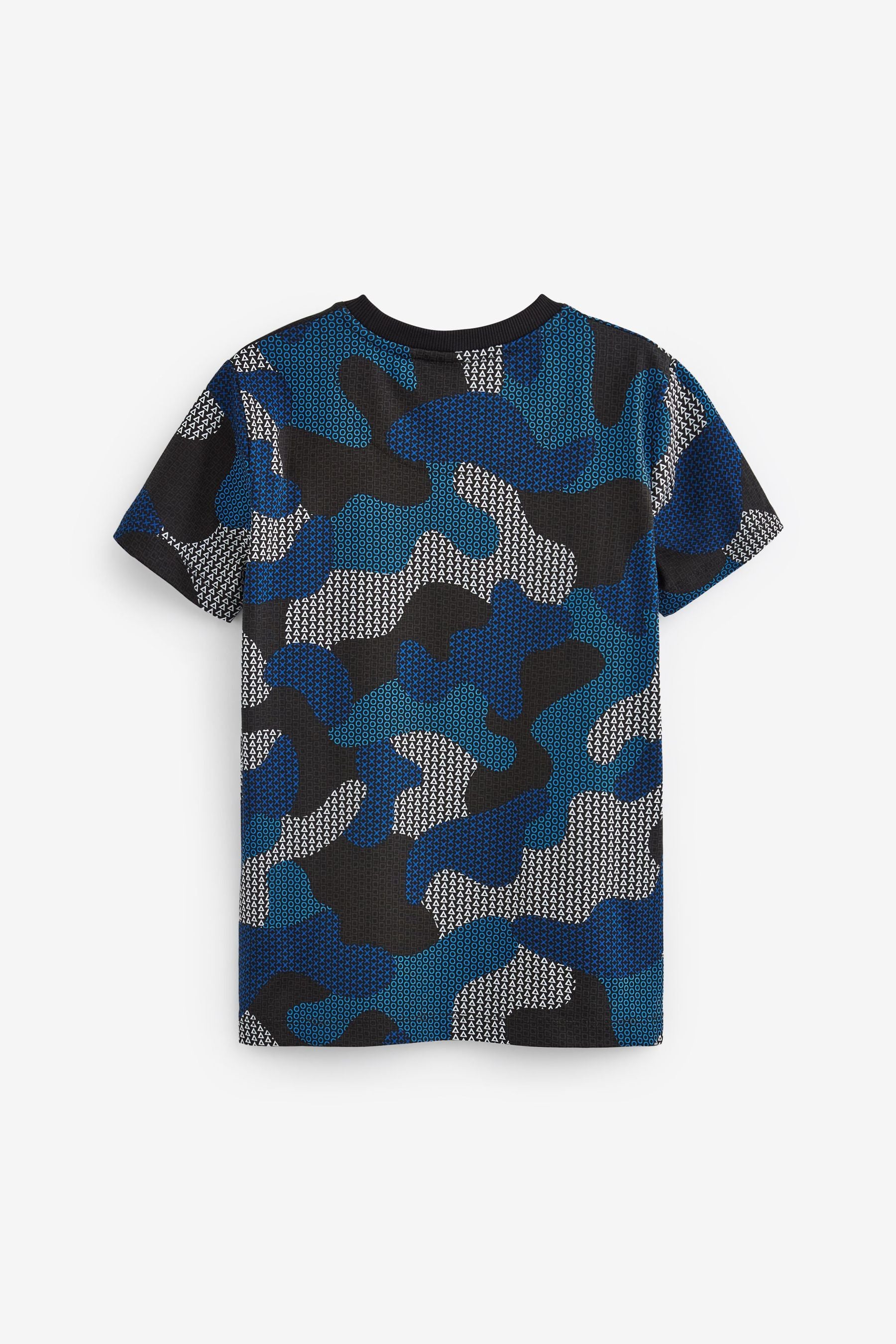 Blue Camo Playstation Gaming License T-Shirt (3-16yrs)