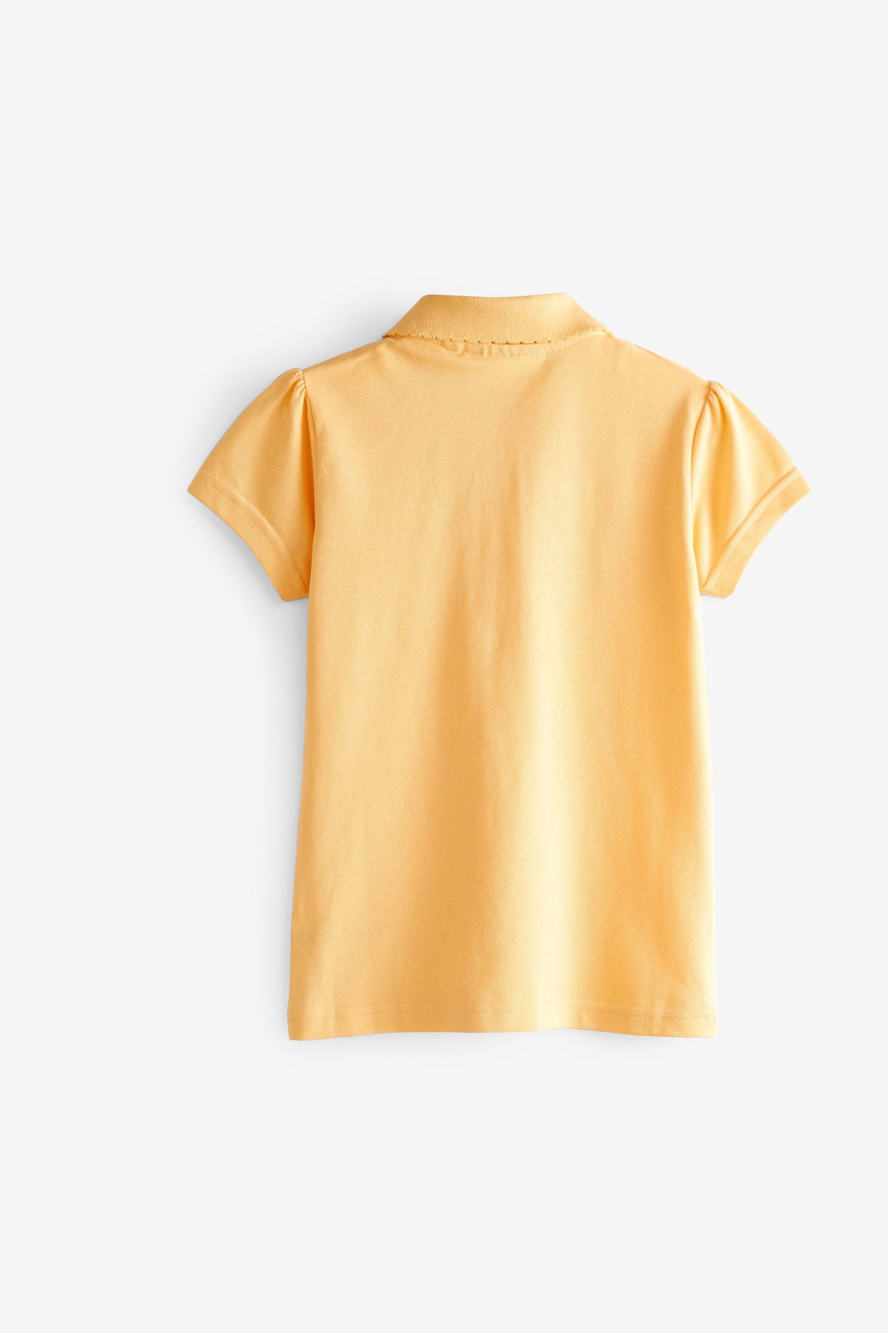 Yellow Cotton Short Sleeve Polo Shirts 2 Pack (3-16yrs)