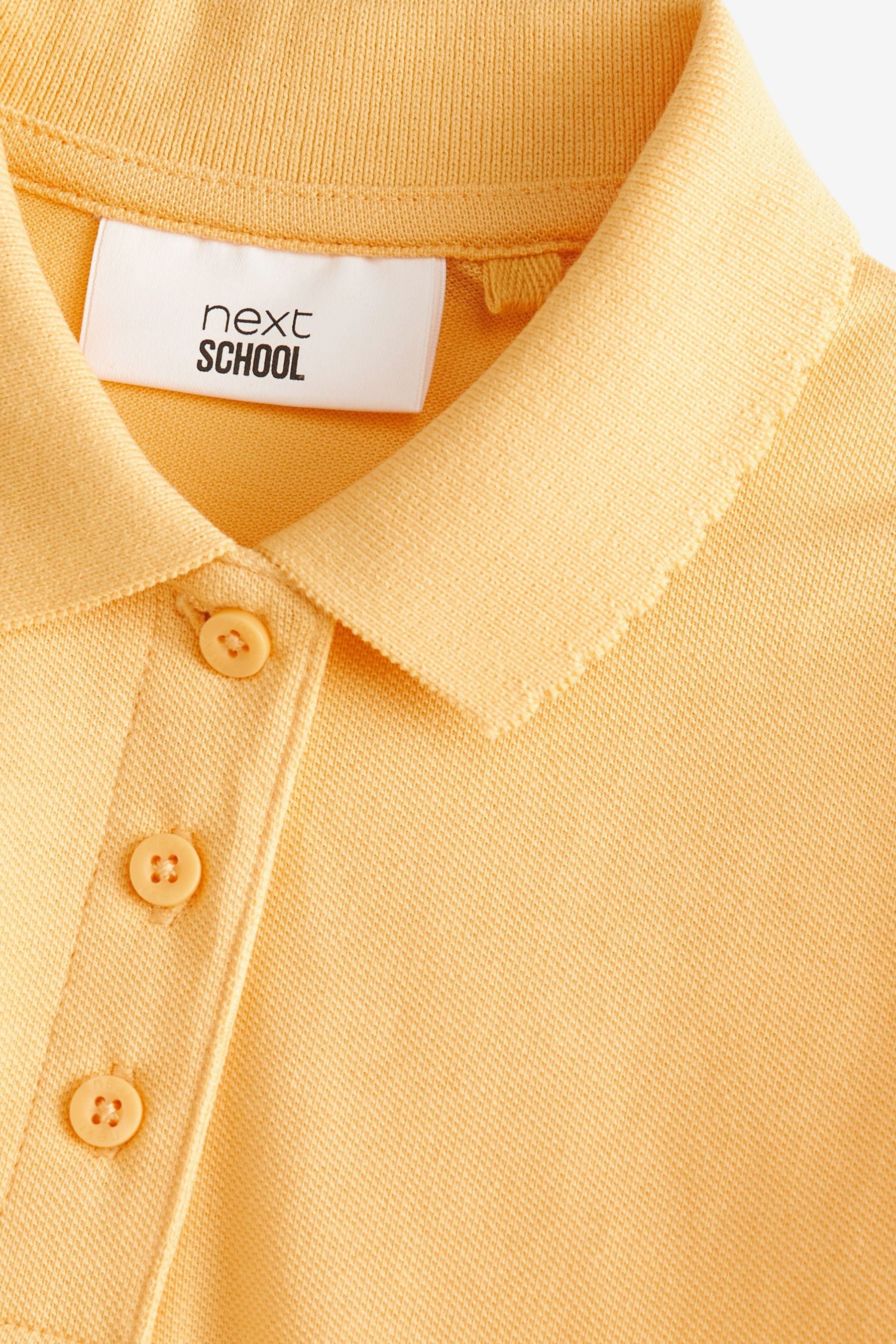 Yellow Cotton Short Sleeve Polo Shirts 2 Pack (3-16yrs)