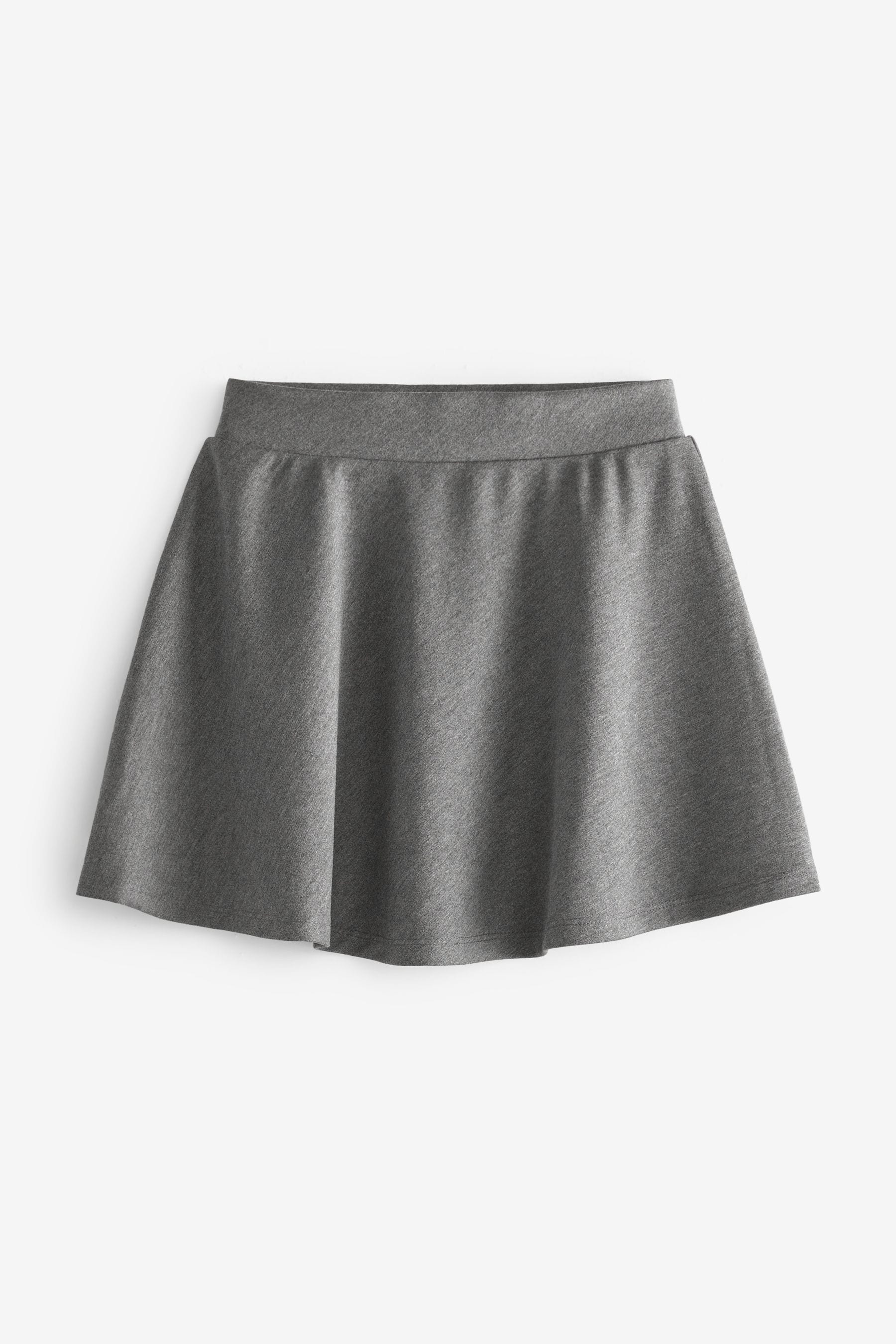 Grey 2 Pack Jersey Stretch Pull-On Waist School Skater Skirts (3-17yrs)