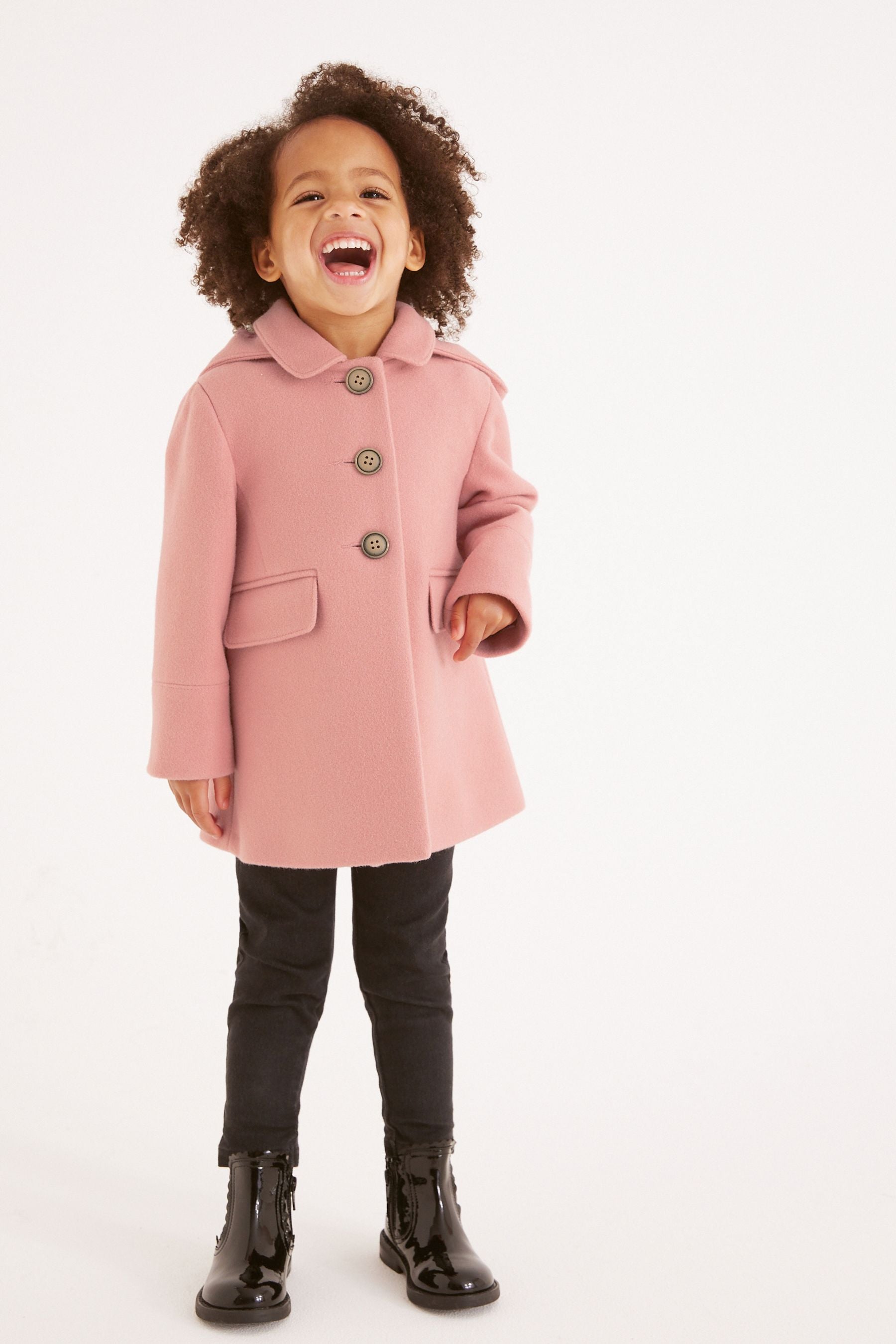 Pink Hooded Coat With Wool (3mths-7yrs)