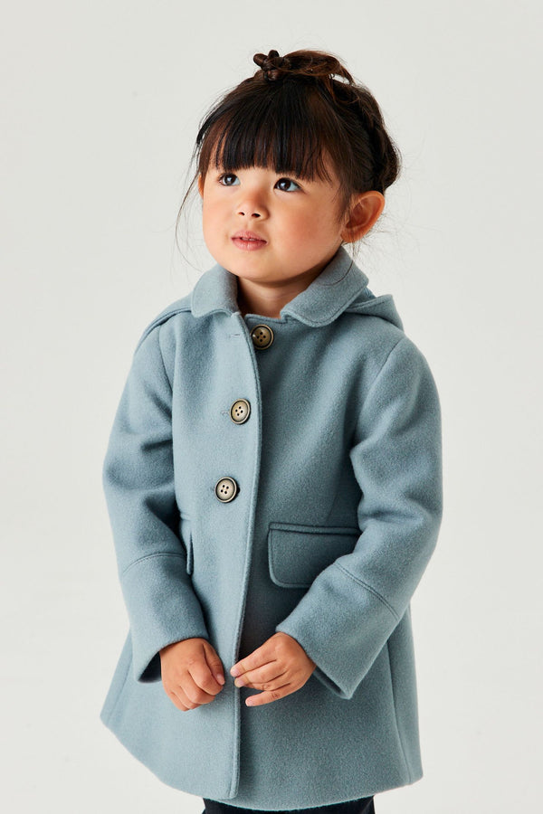 Mint Green Hooded Coat With Wool (3mths-7yrs)