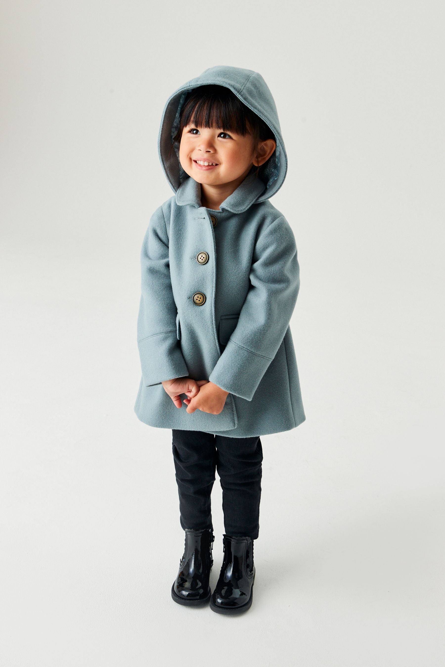 Mint Green Hooded Coat With Wool (3mths-7yrs)