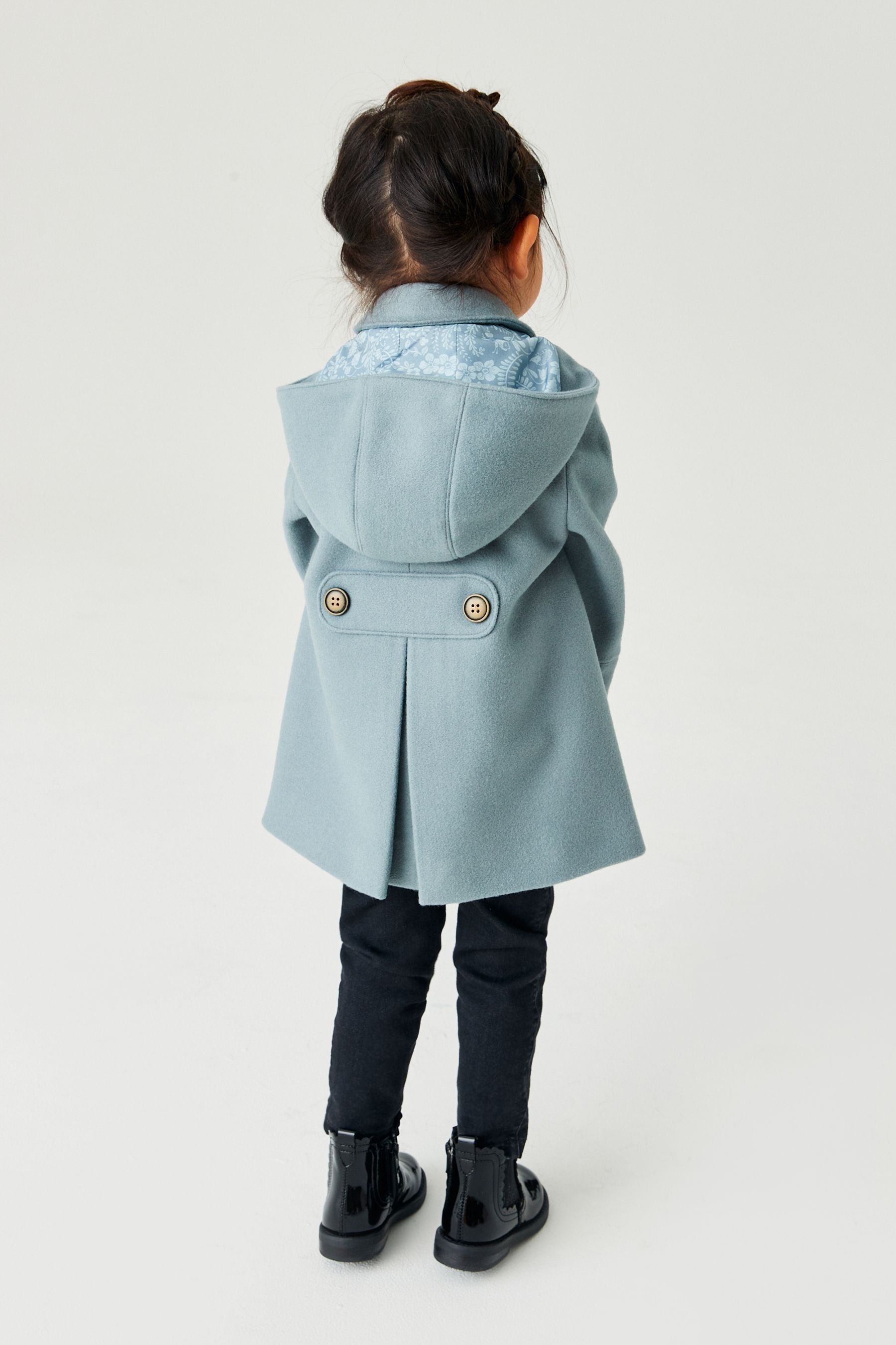 Mint Green Hooded Coat With Wool (3mths-7yrs)