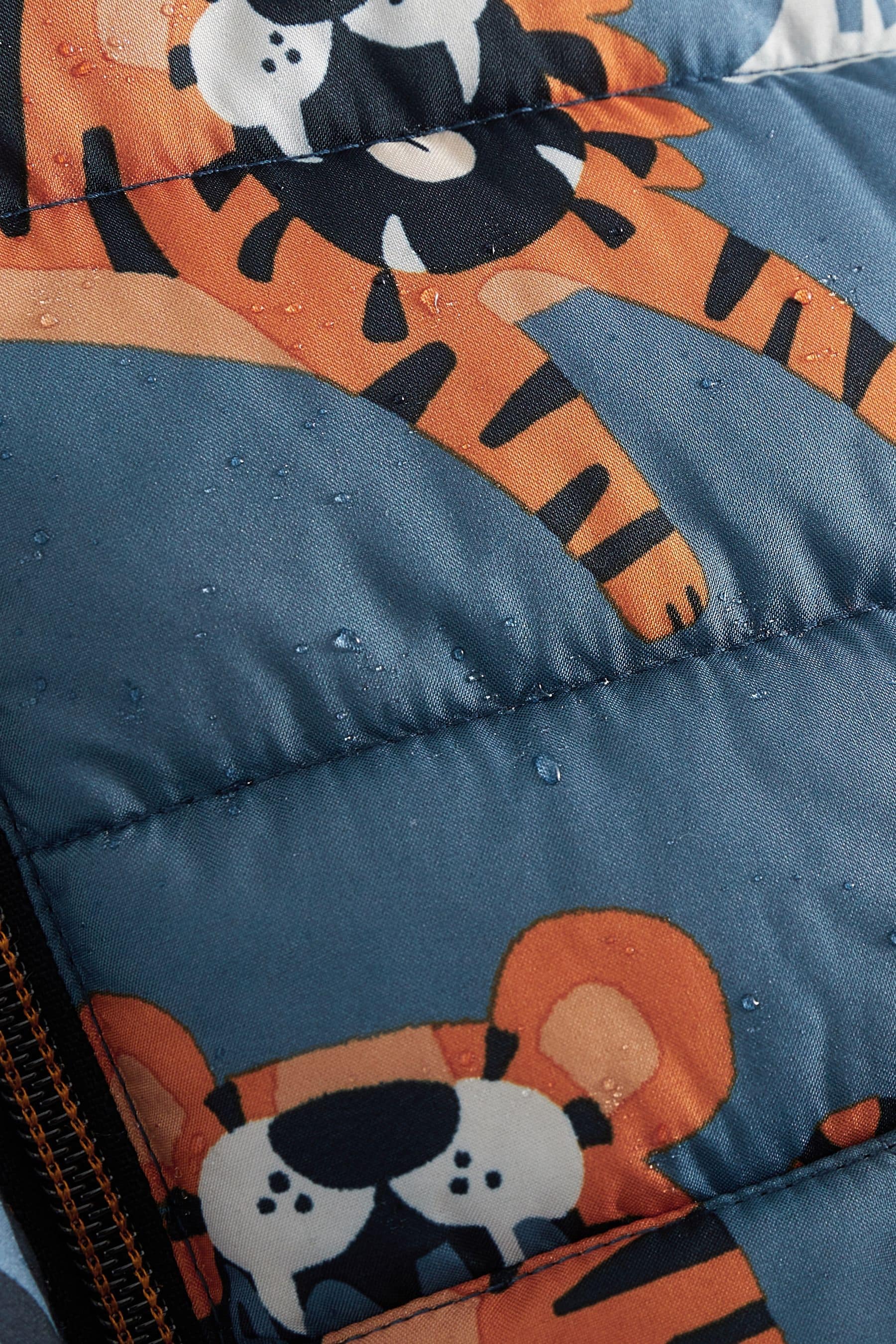 Grey Tiger Print Padded Coat (3mths-7yrs)