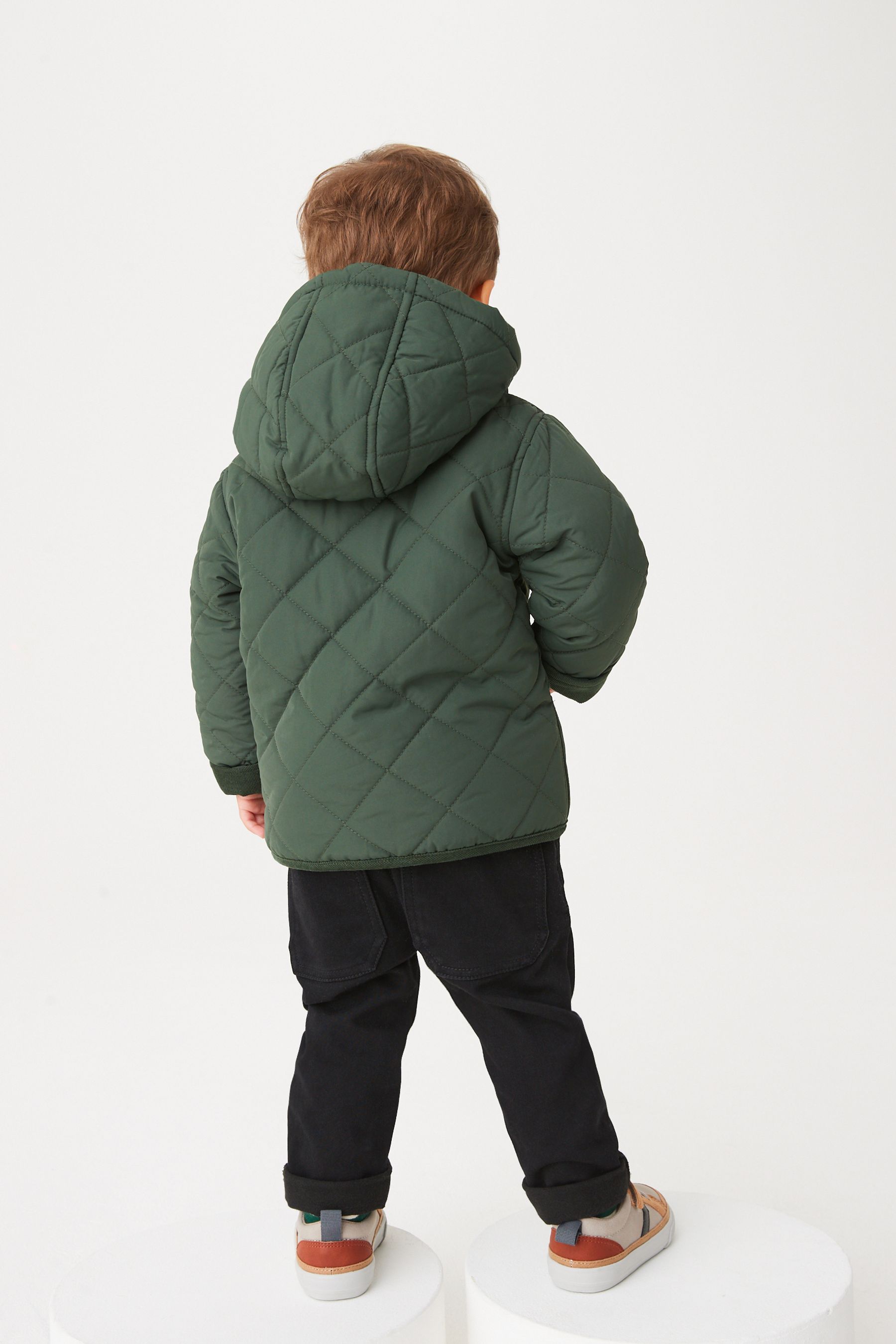 Khaki Green Quilted Jacket (3mths-7yrs)