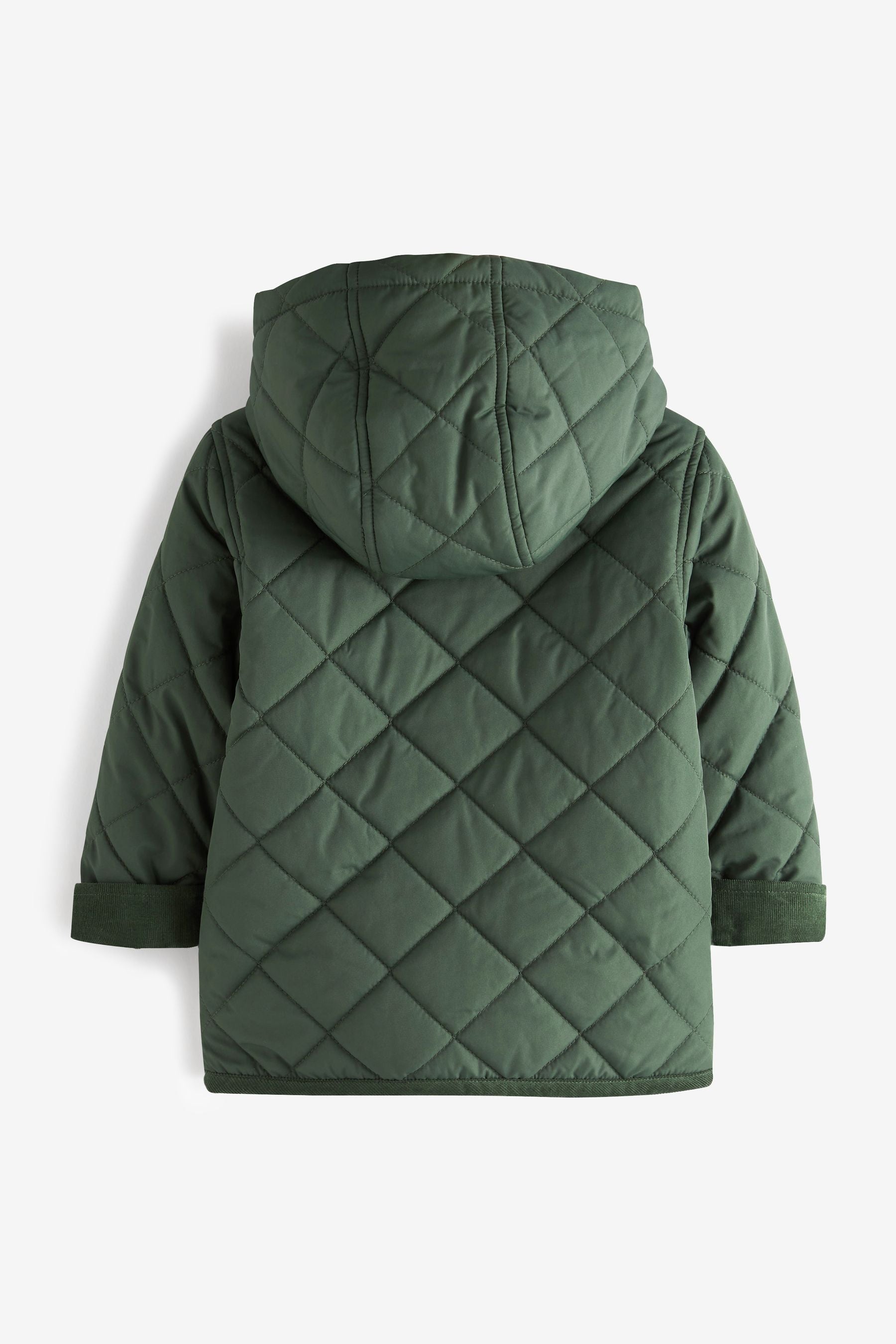 Khaki Green Quilted Jacket (3mths-7yrs)