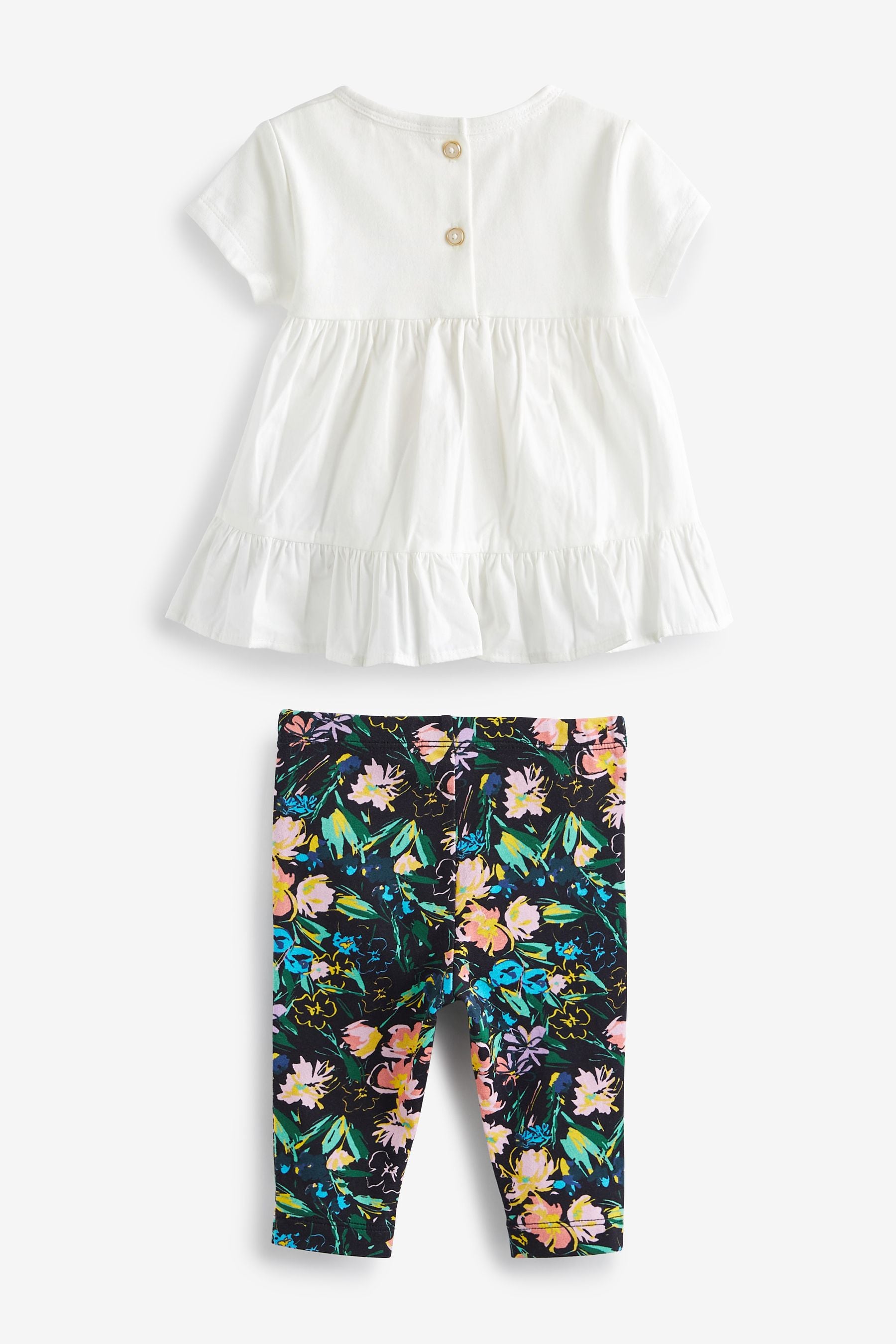 White Baker by Ted Baker T-Shirt And Floral Leggings Set