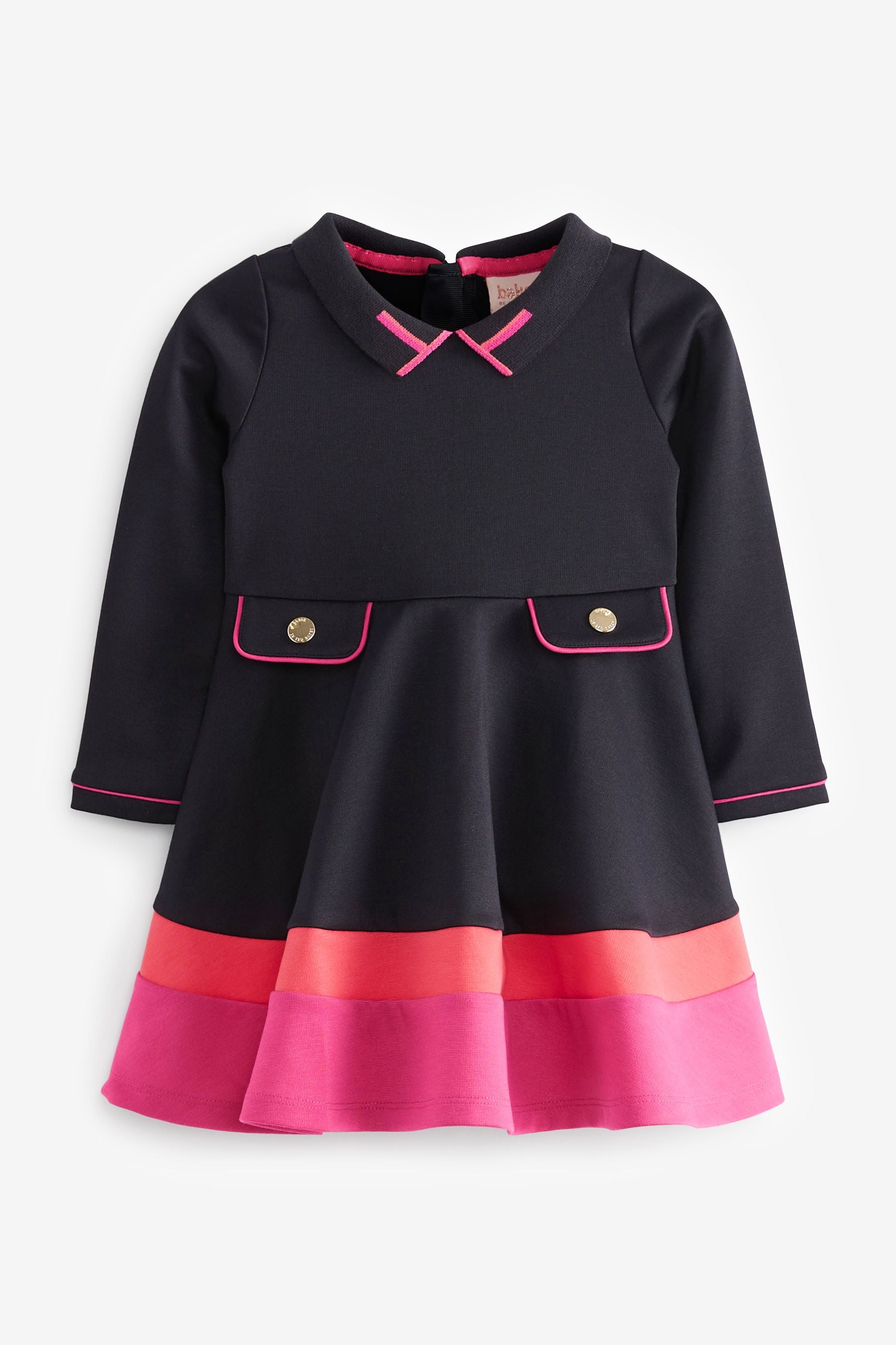 Navy & Pink Baker by Ted Baker Navy And Pink Colourblock Dress