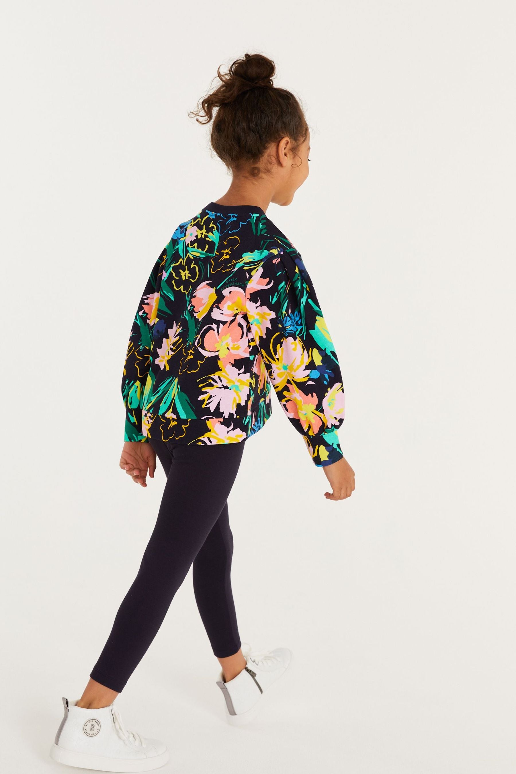 Navy Baker by Ted Baker Navy Floral Sweater And Leggings Set