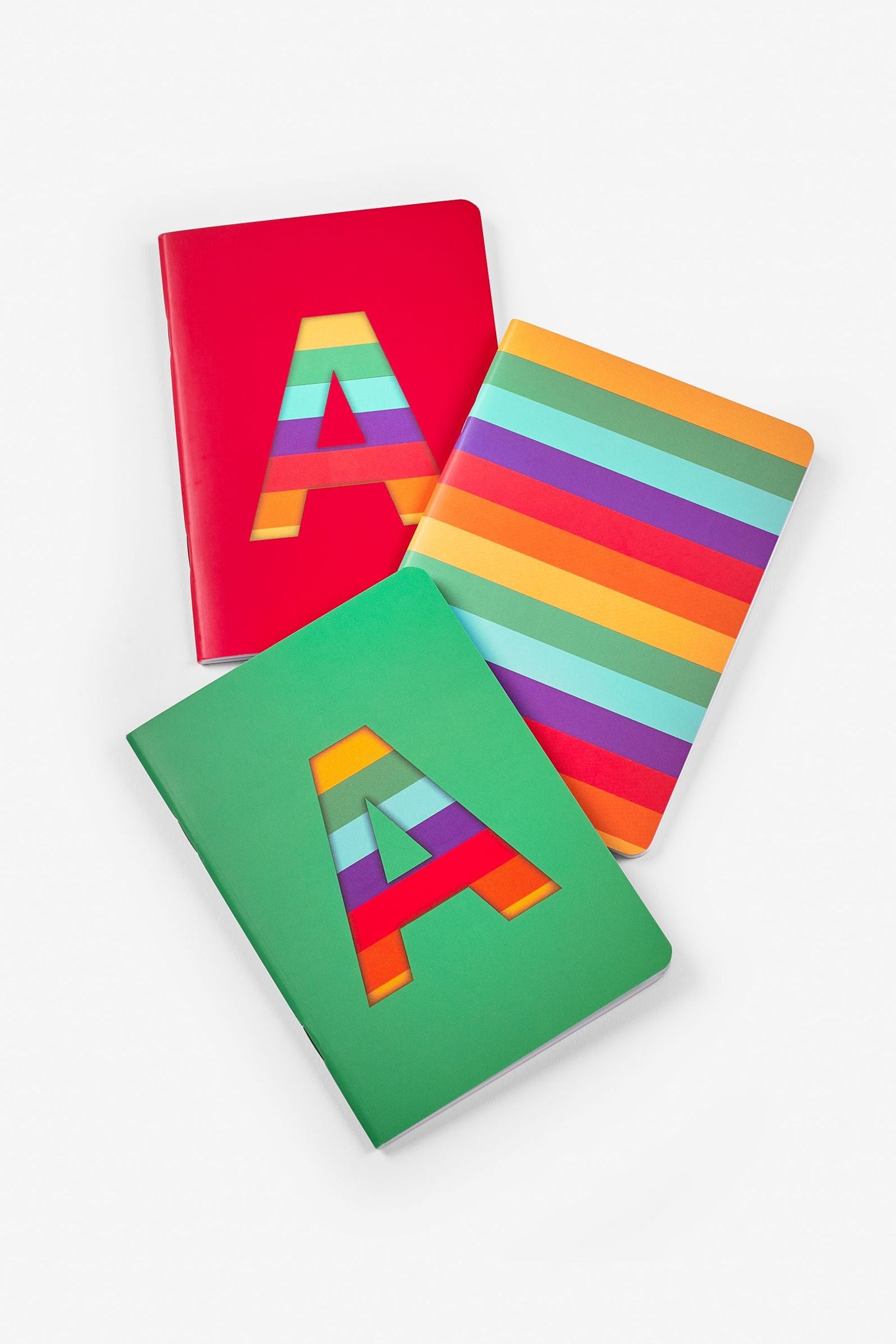 Bright Set of 3 Monogram Brights A6 Notebooks