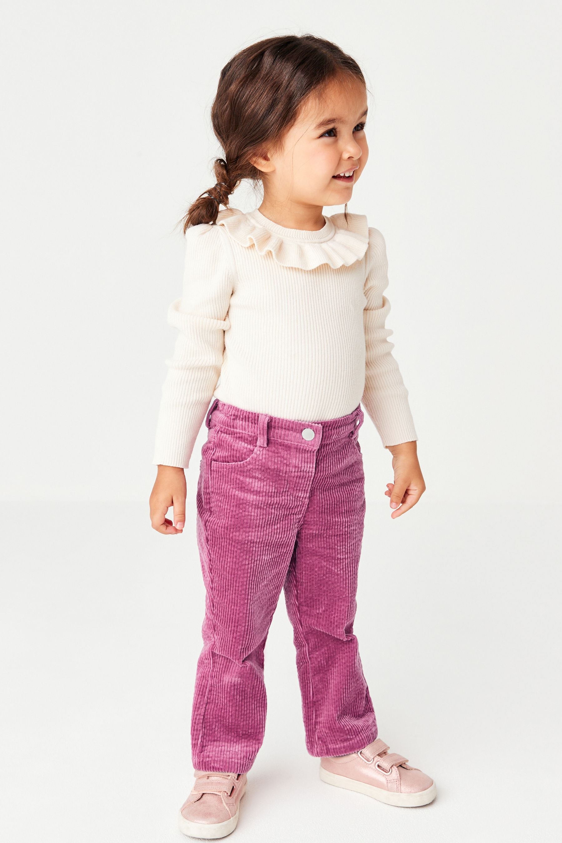 Pink Cord Trousers With Stretch (3mths-7yrs)