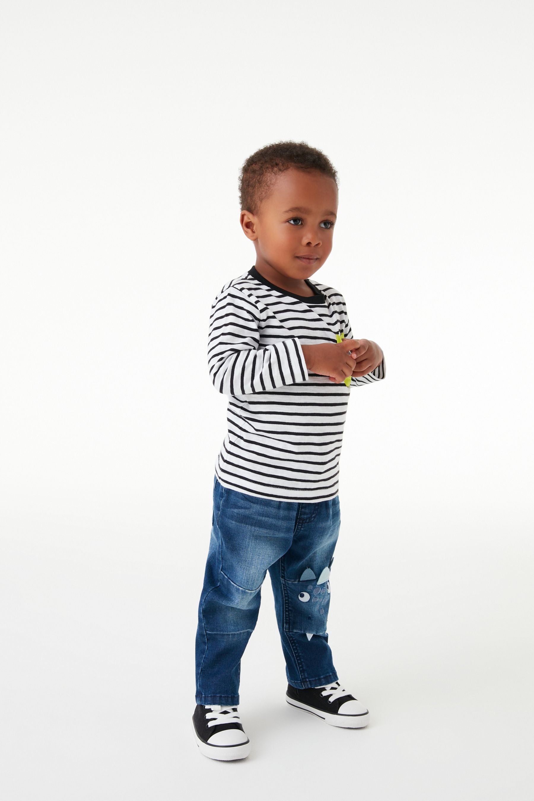 Mid Blue Pull-On Dinosaur Jeans (3mths-7yrs)