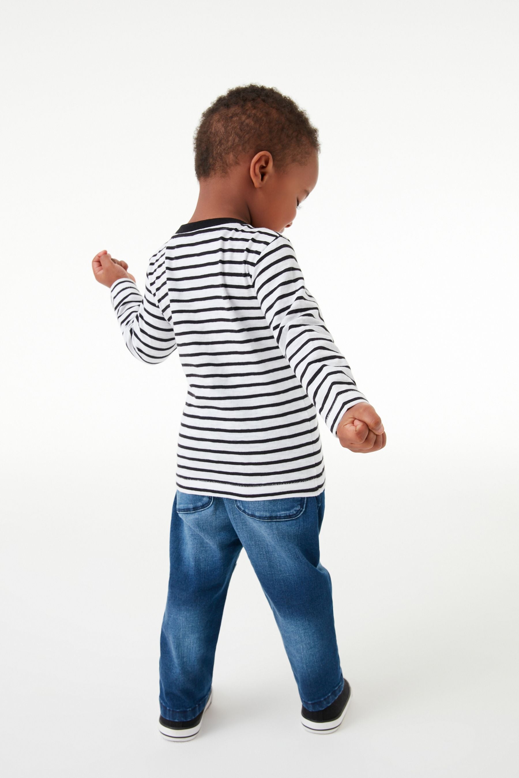 Mid Blue Pull-On Dinosaur Jeans (3mths-7yrs)