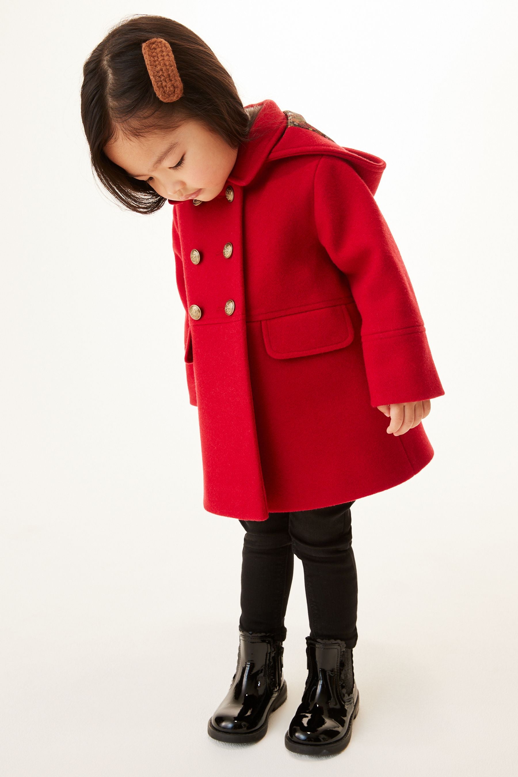 Red Next Military Style Coat With Wool Mix (3mths-10yrs)