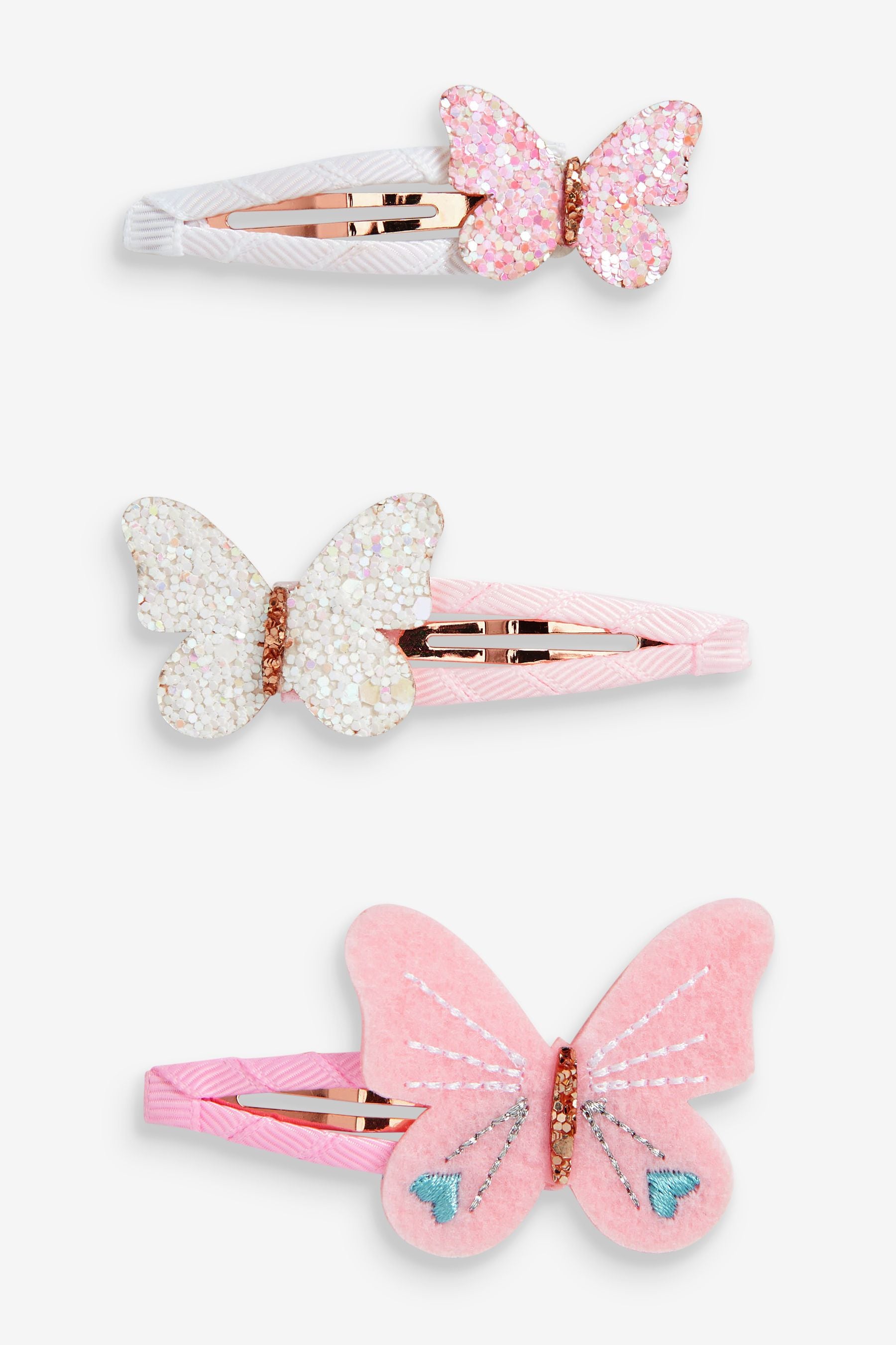 Pink/Blue Butterfly Clips