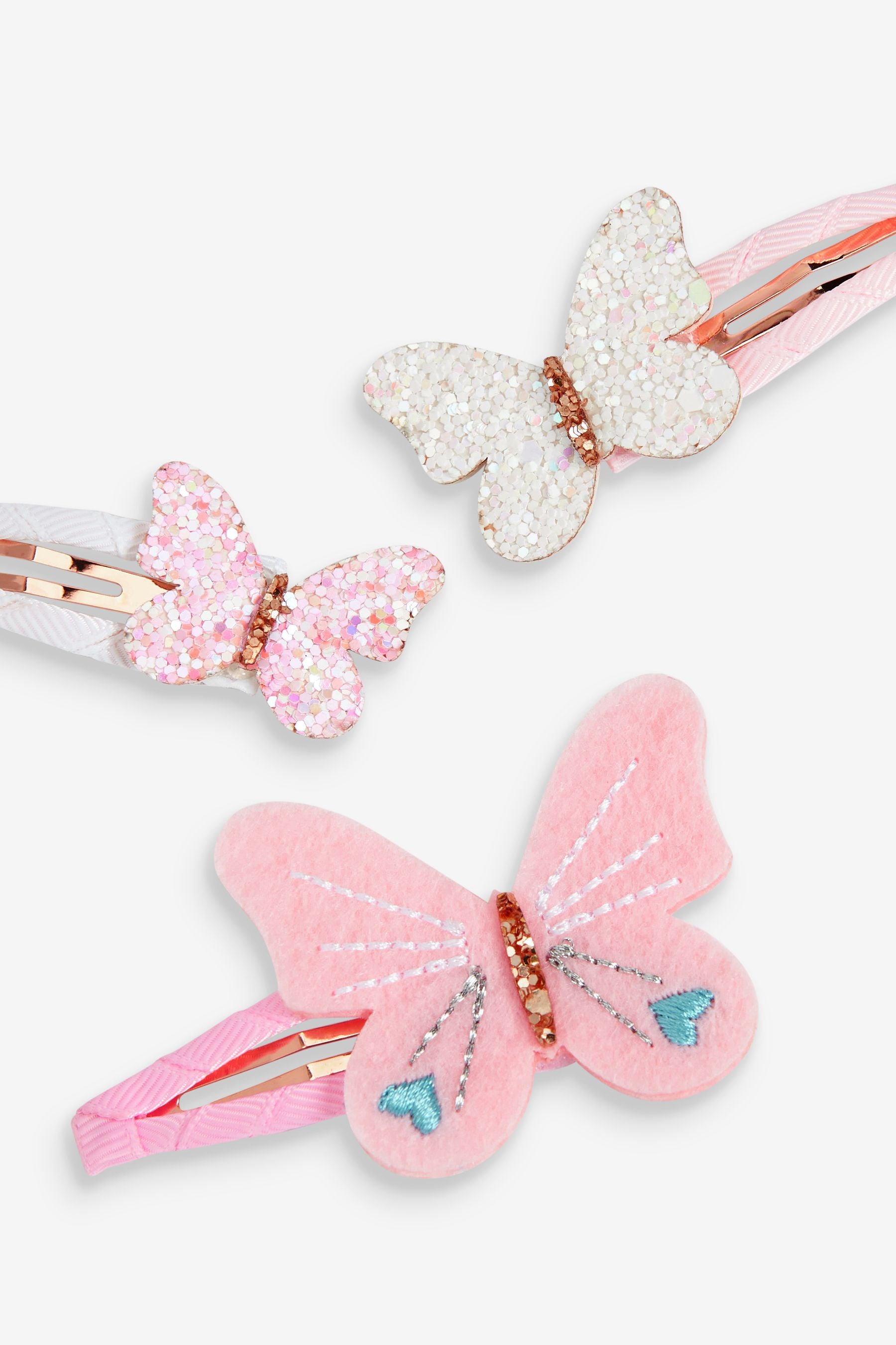 Pink/Blue Butterfly Clips