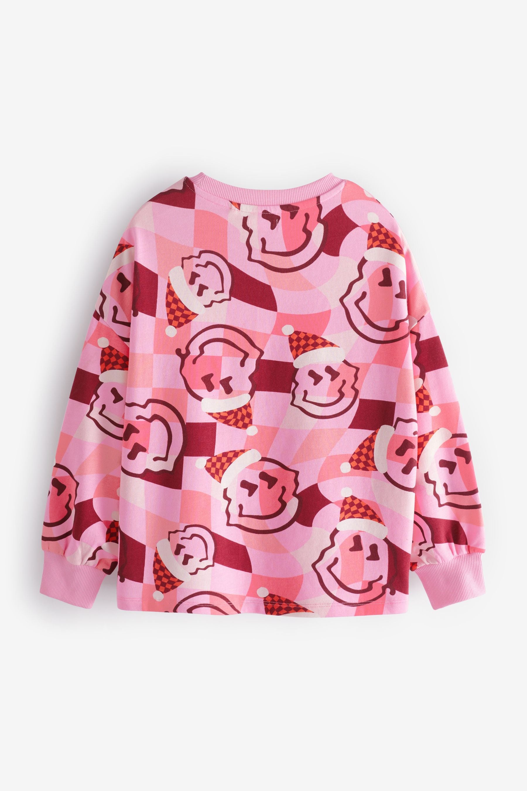 Pink Smile Christmas Long Sleeve T-Shirt (3-16yrs)