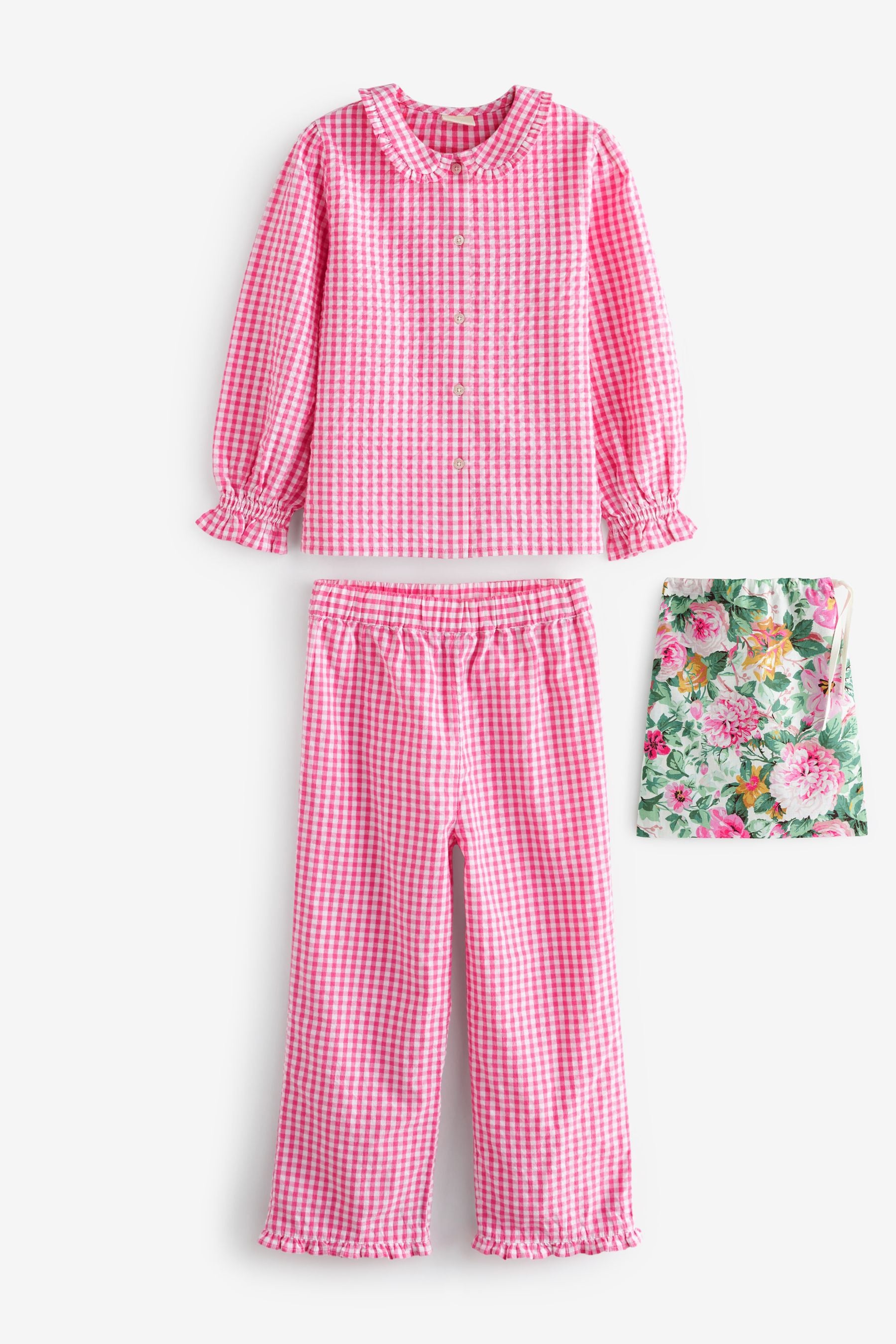 Check Laura Ashley Woven Button Through Pyjamas