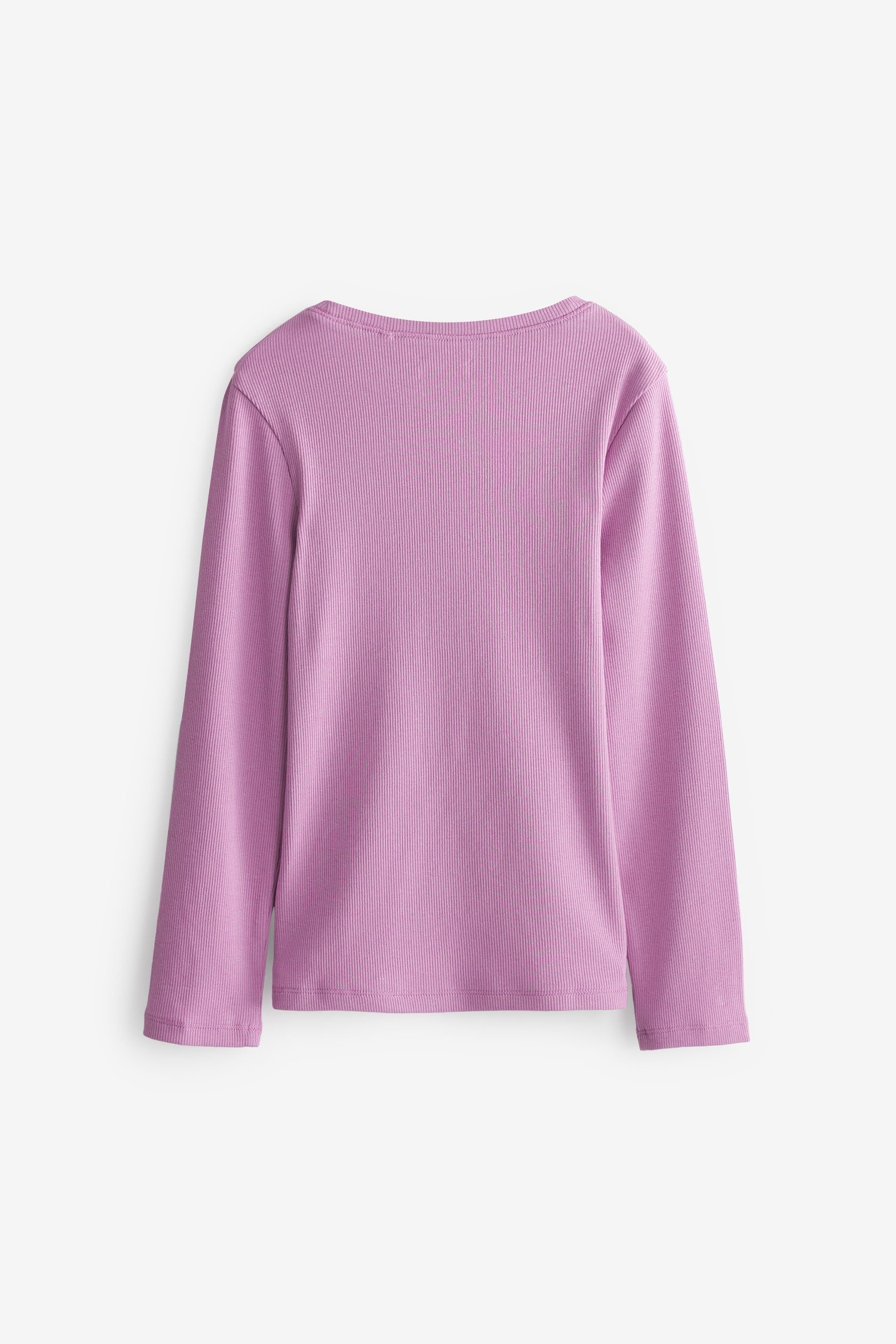 Lilac Purple Next Long Sleeve Ribbed Top (3-16yrs)